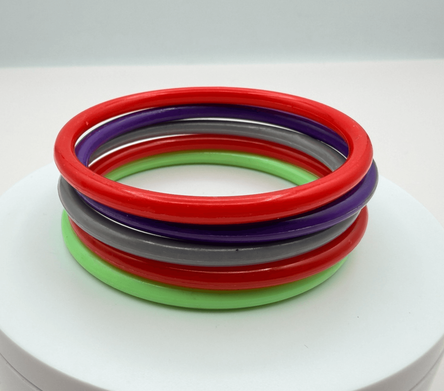 Vintage Y2K Plastic Acrylic Bangles Set Boho Women's Classic Fashion Jewelry - Thumbnail 2