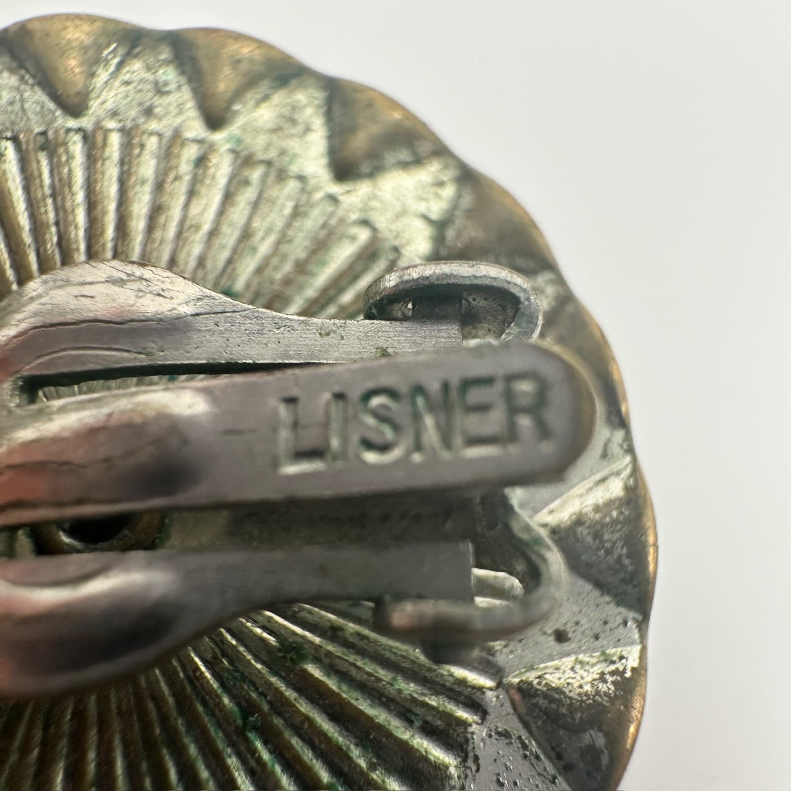 Vintage 90s Lisner Black Rhinestone Clip On Earrings Silver tone Women's Jewelry - Thumbnail 9