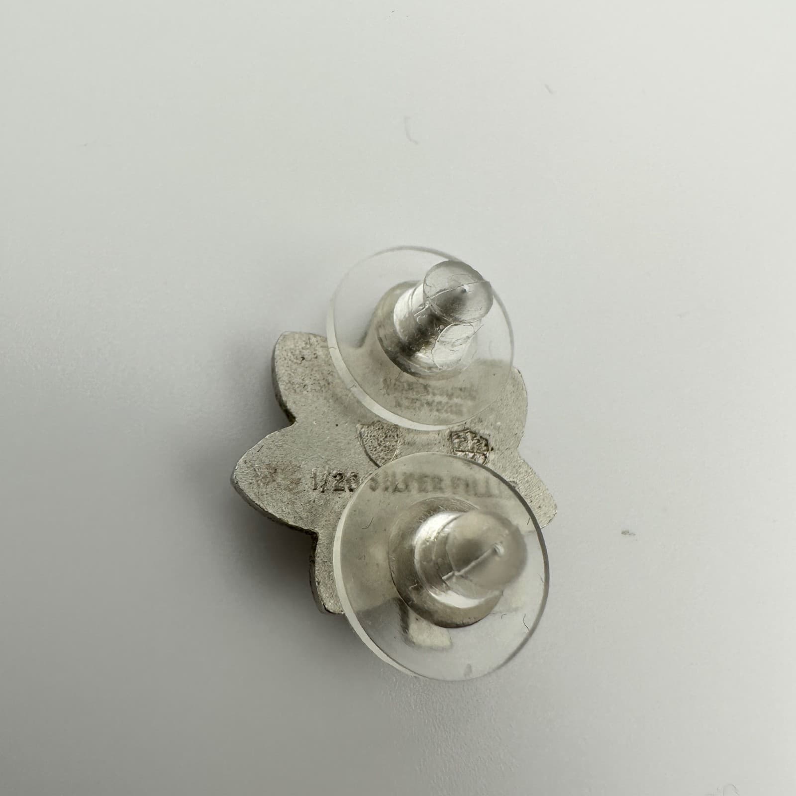 Vintage 80s /90s Leaf Floral Pin Badge Silver Tone Textured Brooch Style Jewelry - Thumbnail 5