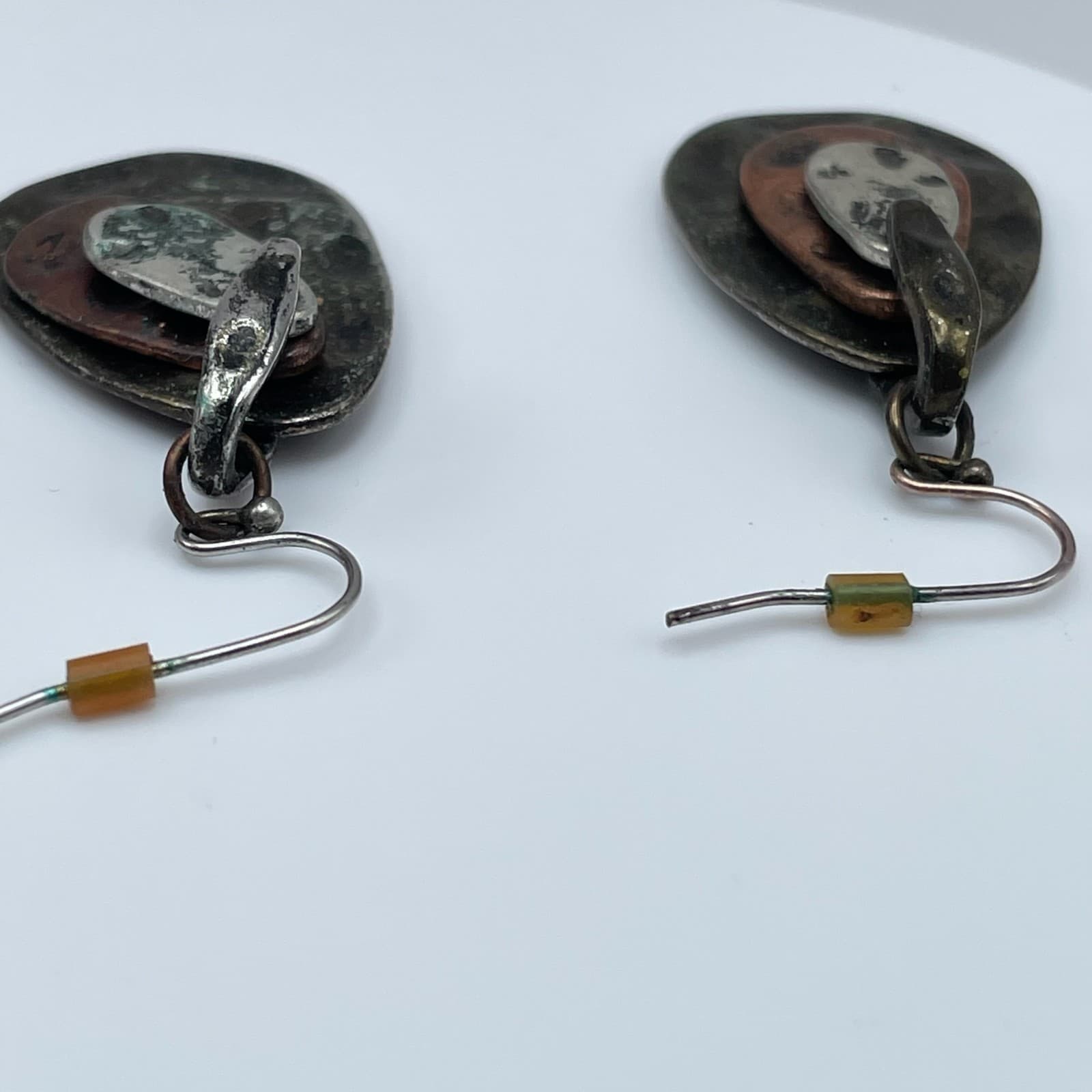 Vintage 80s Multi Layered Teardrop Earrings Boho Women's Classic Fashion Jewelry - Thumbnail 10