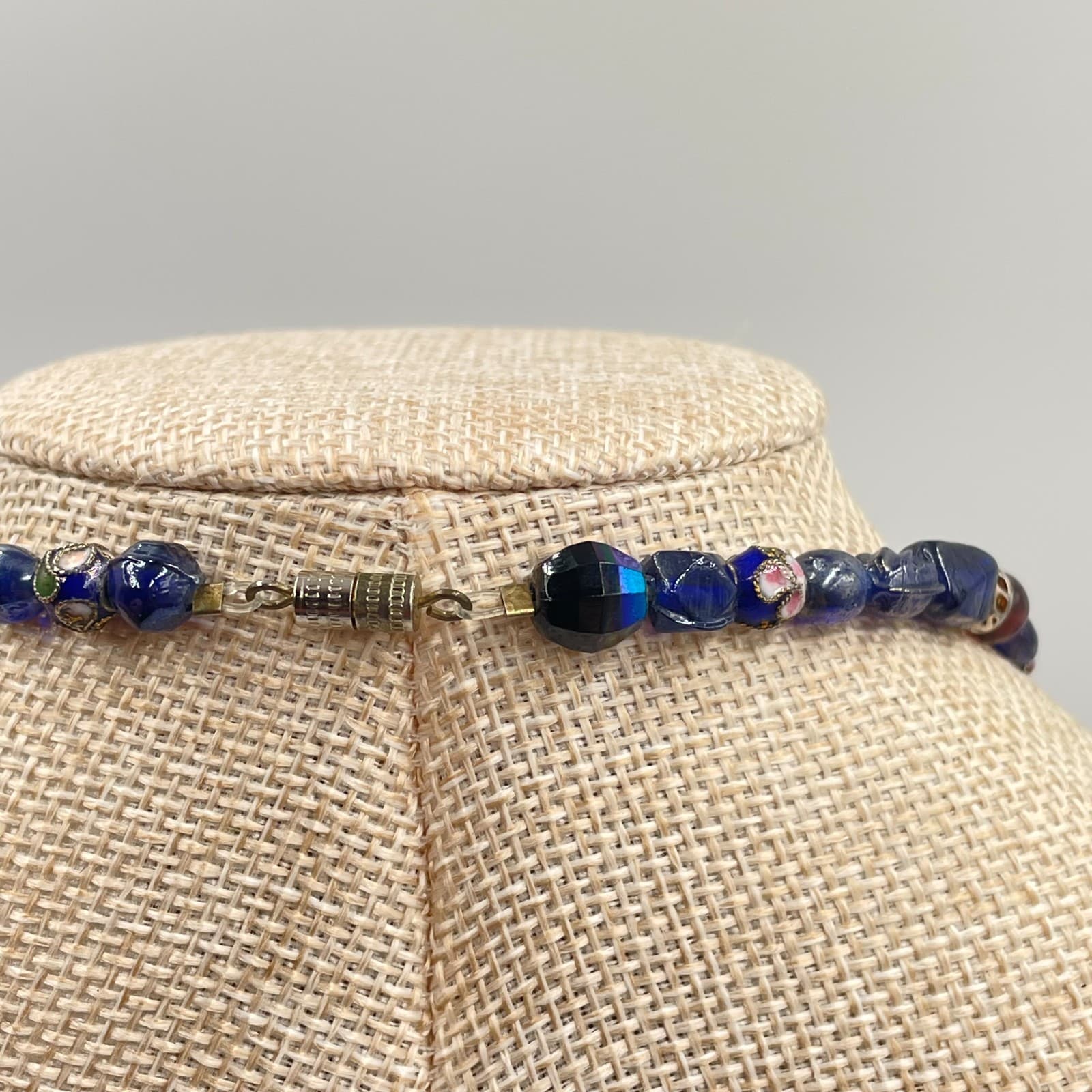 Vintage Multicolor Bohemian Murano Glass Beaded Single Strand Opera Necklace - Thumbnail 7