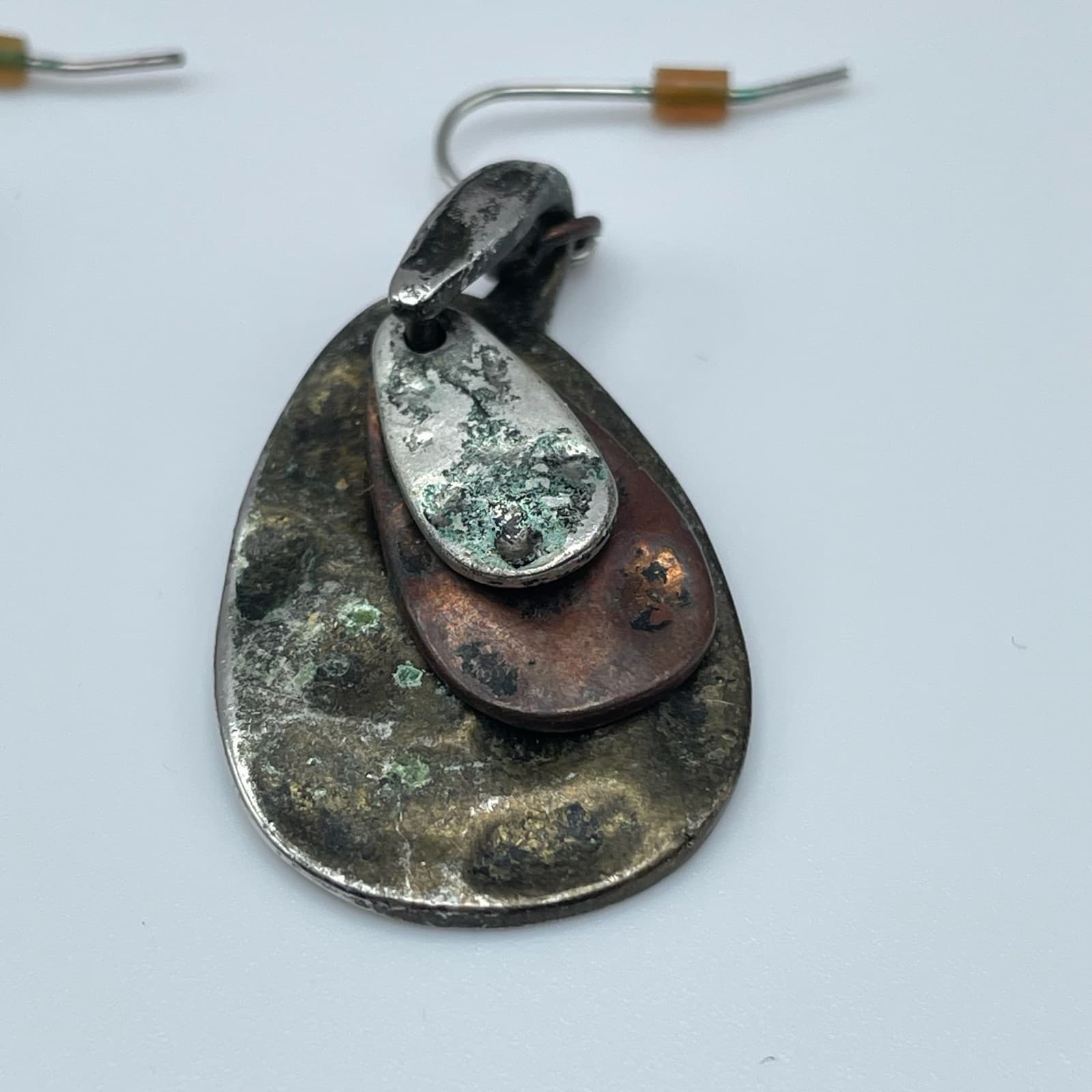 Vintage 80s Multi Layered Teardrop Earrings Boho Women's Classic Fashion Jewelry - Thumbnail 6