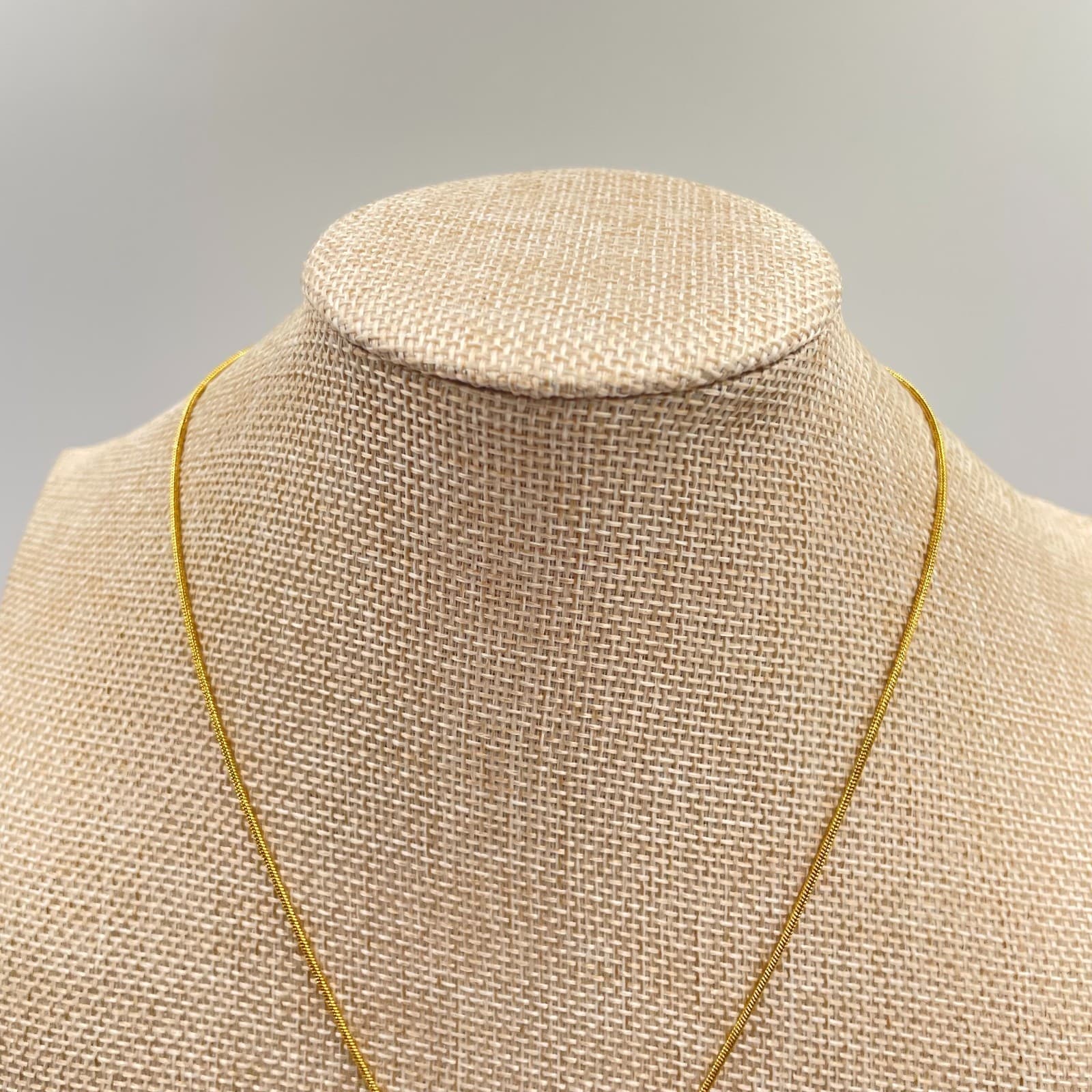 Adjustable Gold-Tone Fashion Stardust Open Teardrop Pendant Lobster Necklace - Thumbnail 2