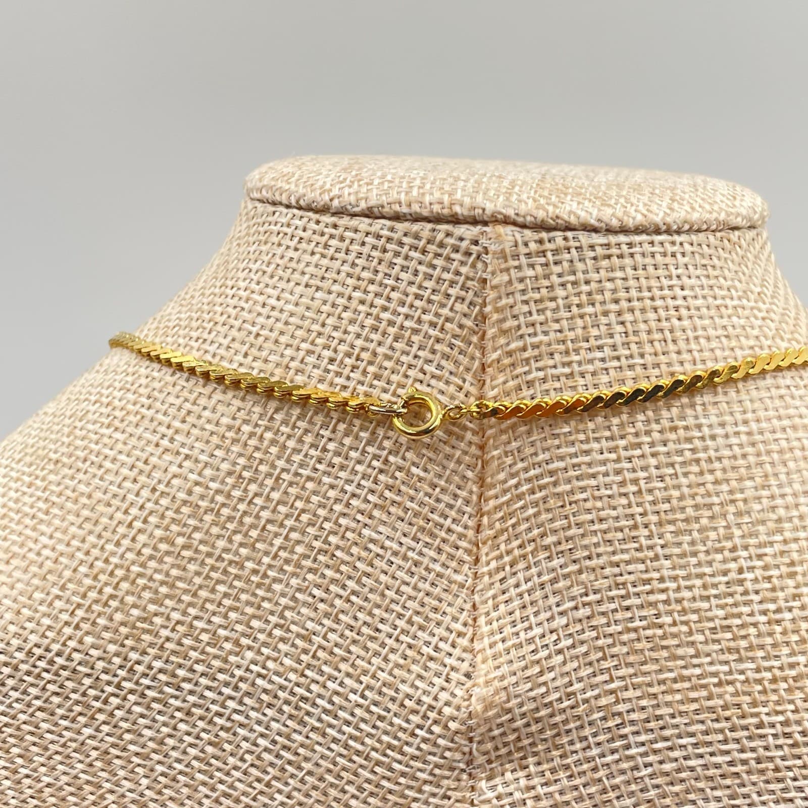 Vintage Gold Tone Classic Fashion Unisex Franco Chain Opera Push Lock Necklace - Thumbnail 7