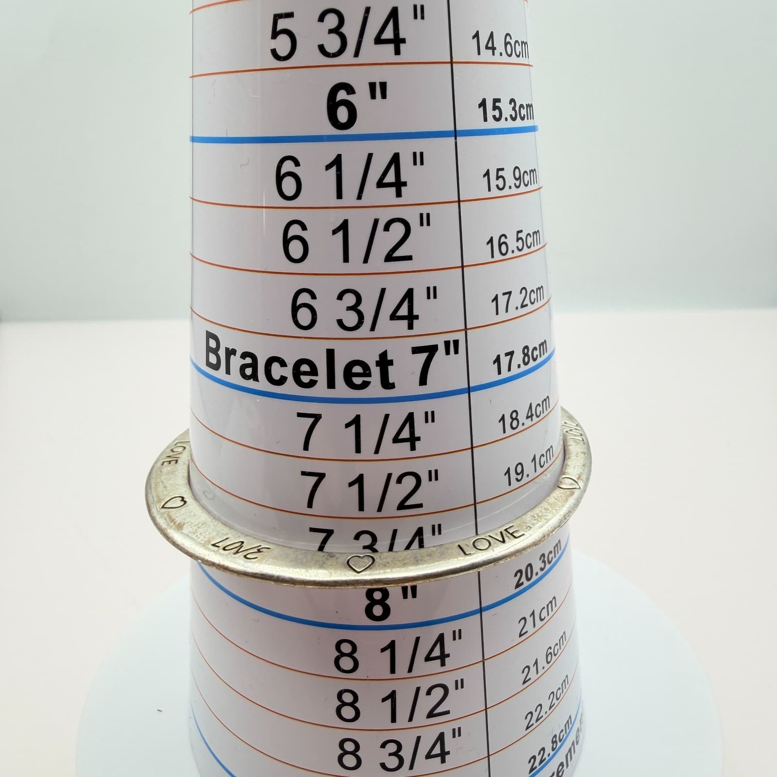 Vintage 90s Silver Tone Love Heart Bangle Bracelet Engraved Women's Jewelry - Thumbnail 7