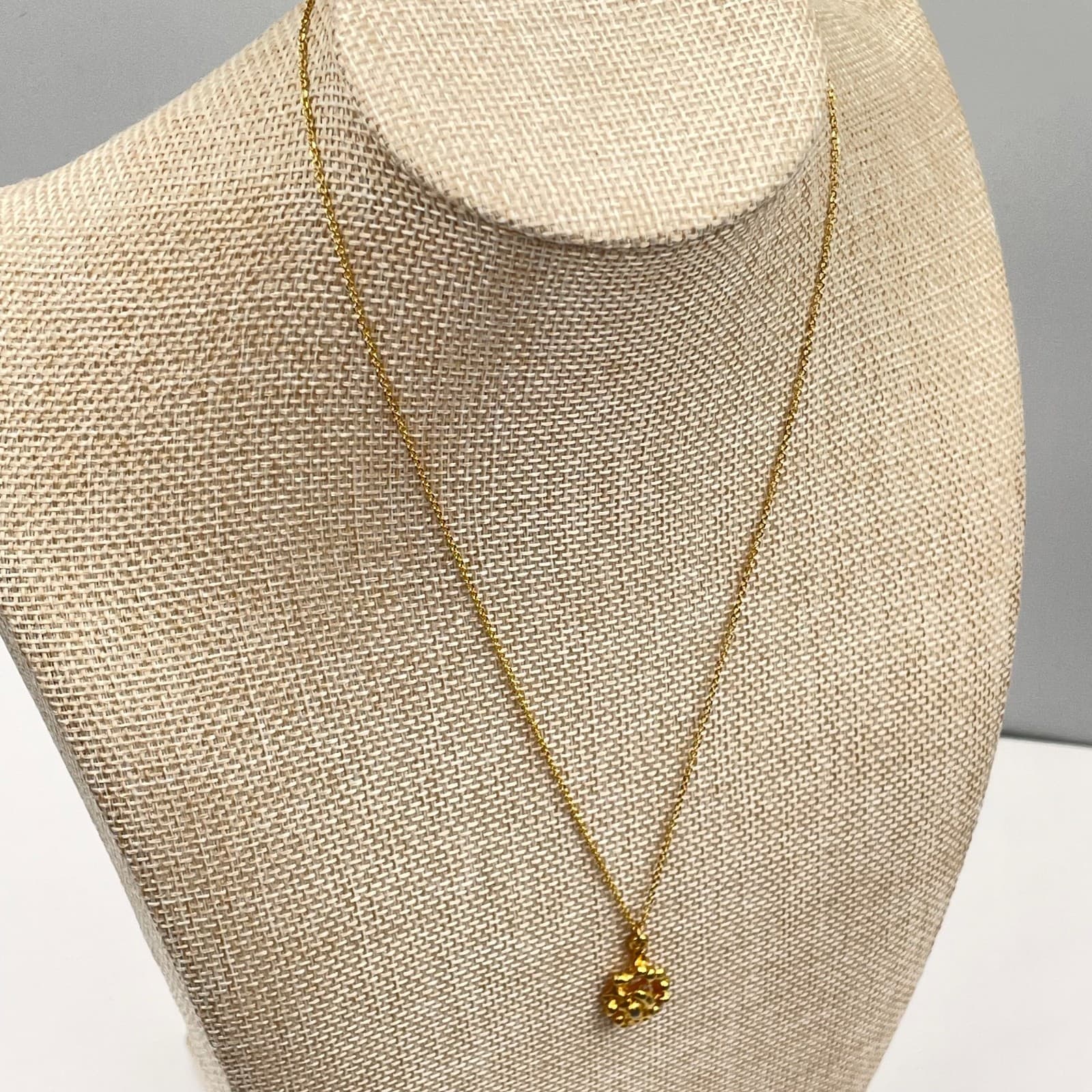 Fashion Gold-Tone Chain Classic Metal Nugget-Shaped Pendant Push Lock Necklace - Thumbnail 6