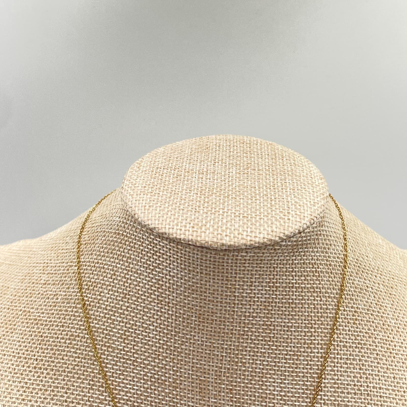 Vintage Gold-Tone Chain Enamel Coated Whimsical Angel Pendant Push Lock Necklace - Thumbnail 3