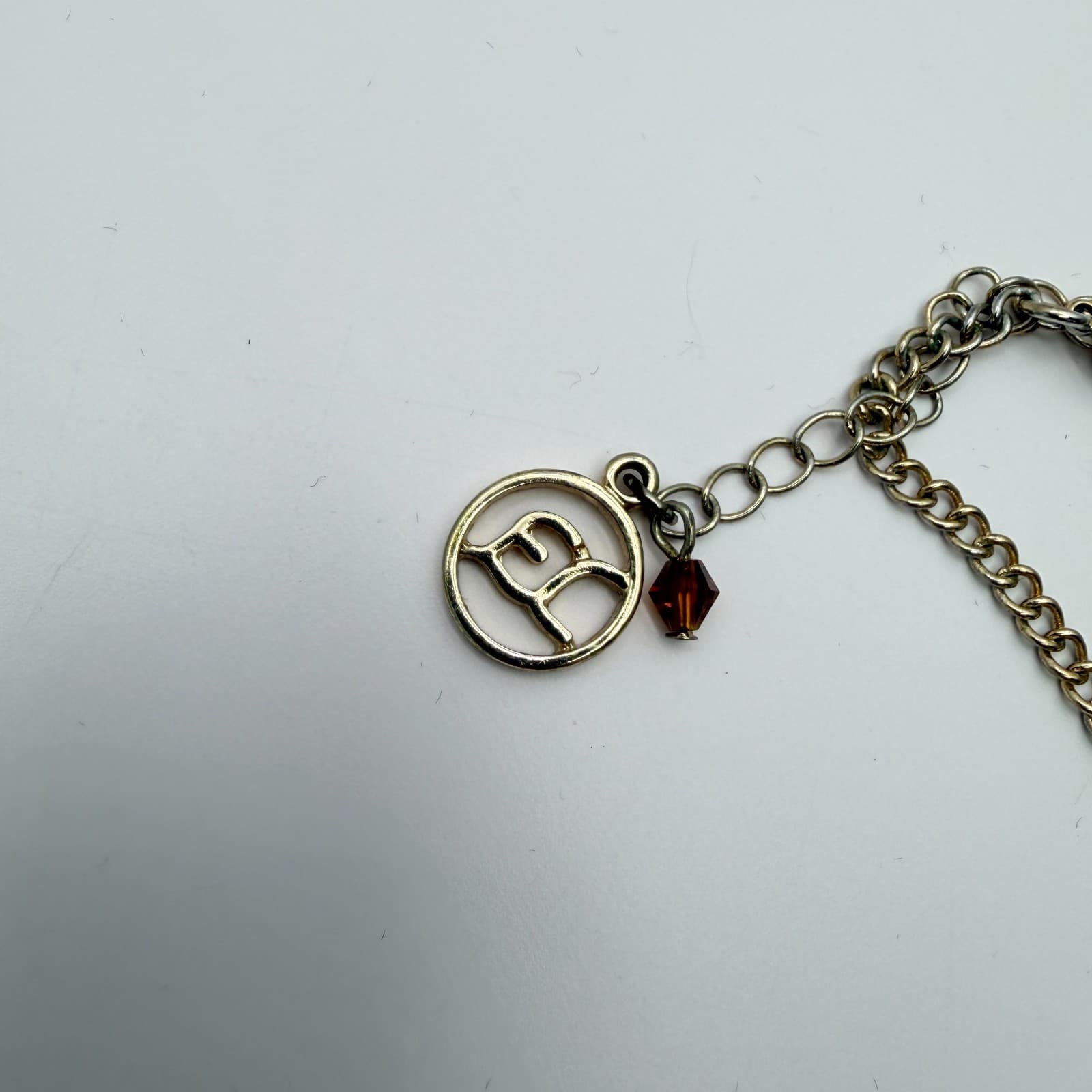 Vintage 90s Bib Necklace Peach White Glass Statement Women's Classic Jewelry - Thumbnail 6