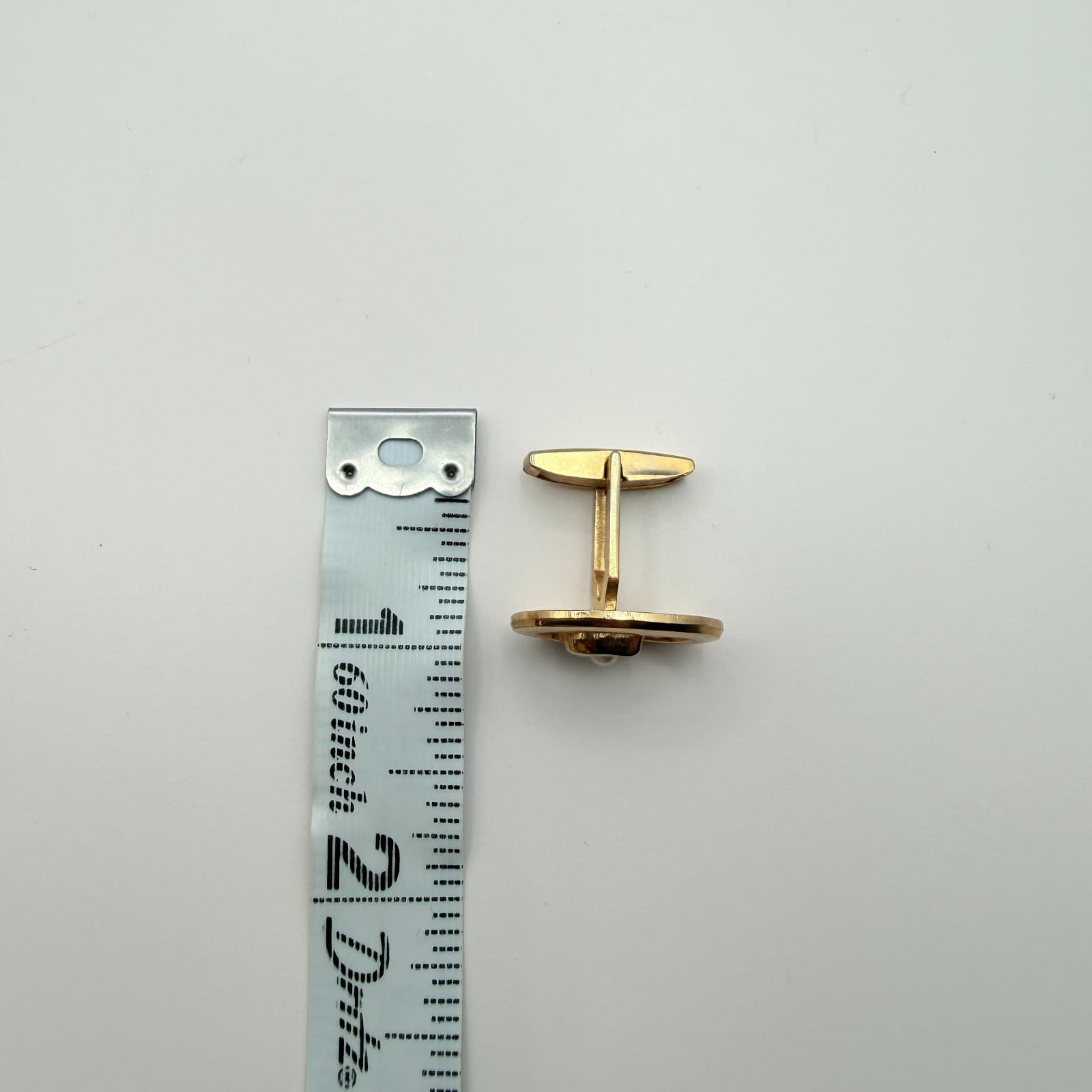 Vintage Y2K Gold Tone Faux Pearl Green Glass Cufflinks Set 2 Pair Men's Jewelry - Thumbnail 11