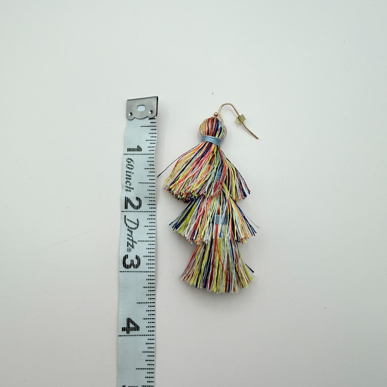 Vintage 90s Boho Statement Tassel Dangle Earrings Set Women's Classic Jewelry - Thumbnail 10