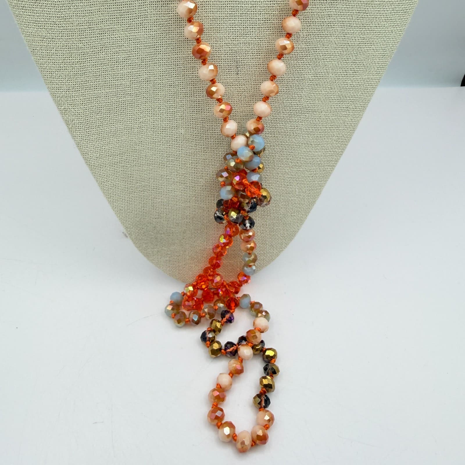 Vintage Y2K Beaded Lariat Necklace Boho Women's Classic Fashion Jewelry - Thumbnail 8