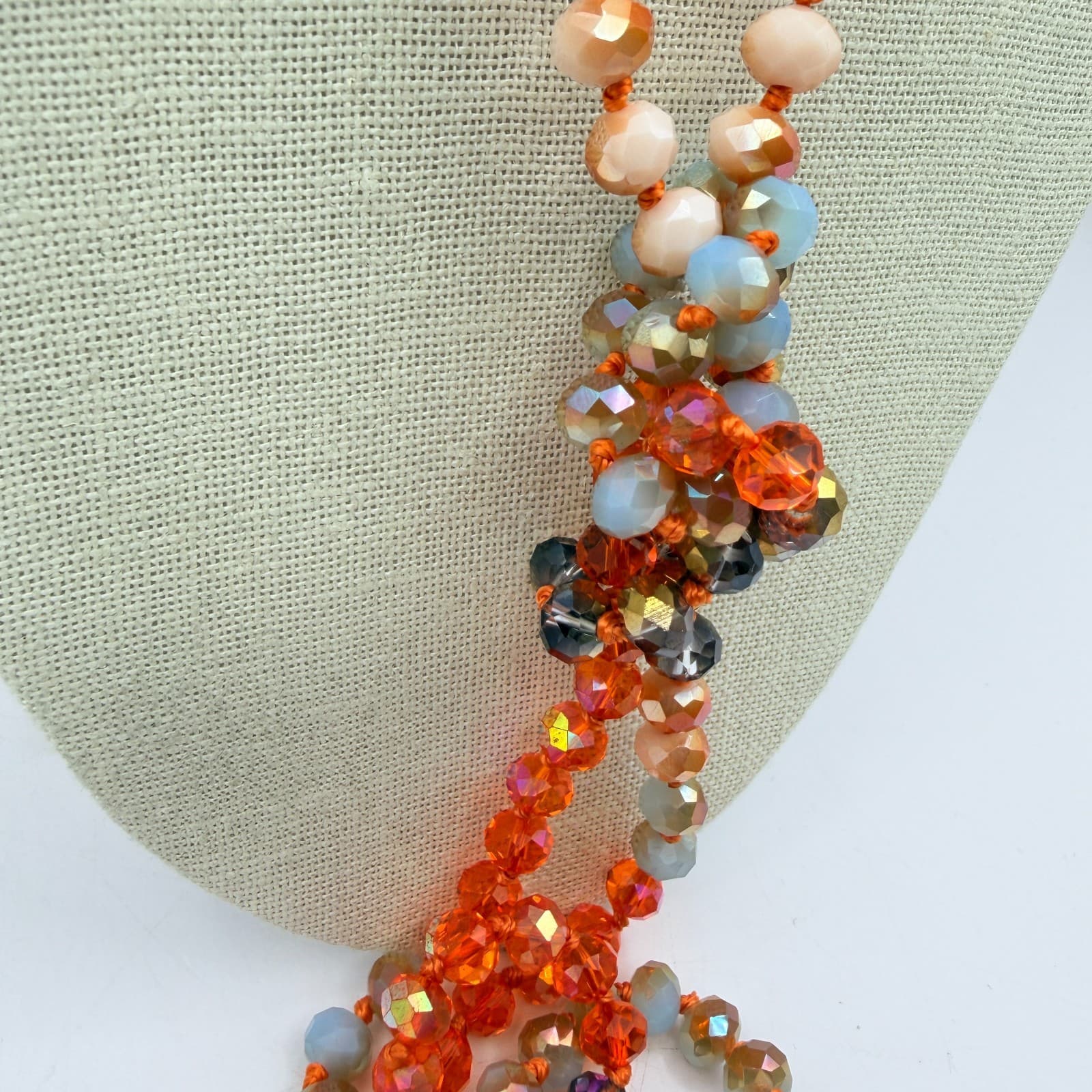 Vintage Y2K Beaded Lariat Necklace Boho Women's Classic Fashion Jewelry - Thumbnail 7