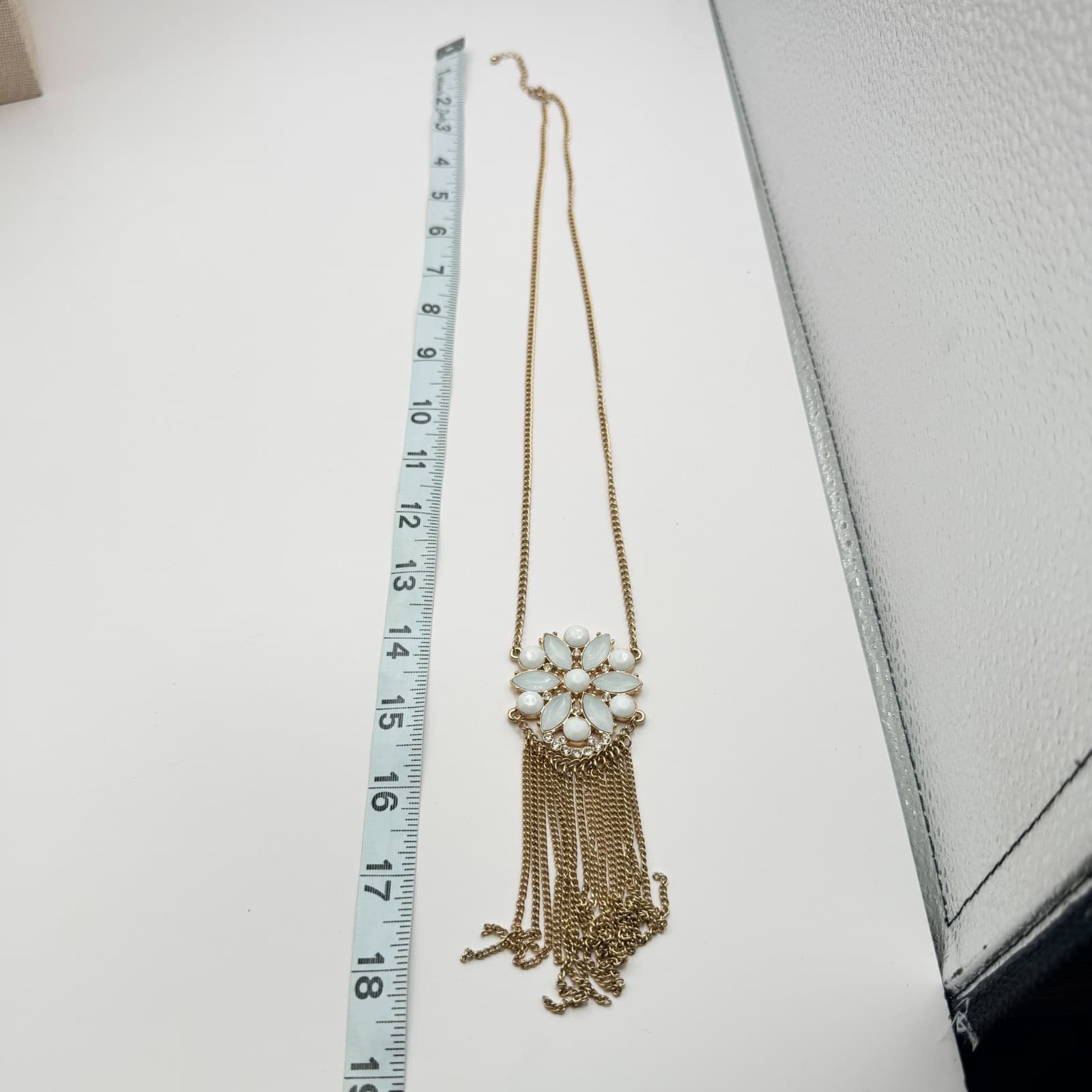 Vintage Y2K Gold Tone Floral Necklace Statement Boho Women's Classic Jewelry - Thumbnail 8