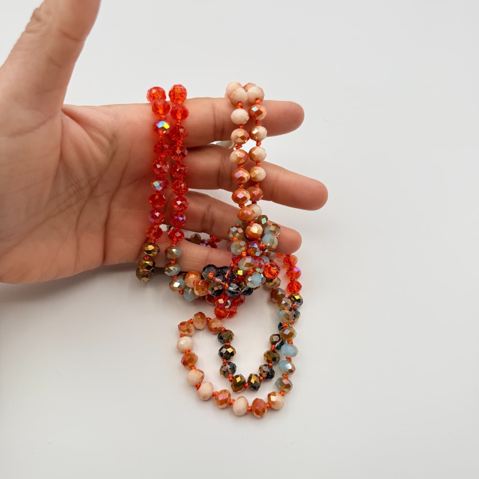 Vintage Y2K Beaded Lariat Necklace Boho Women's Classic Fashion Jewelry - Thumbnail 9