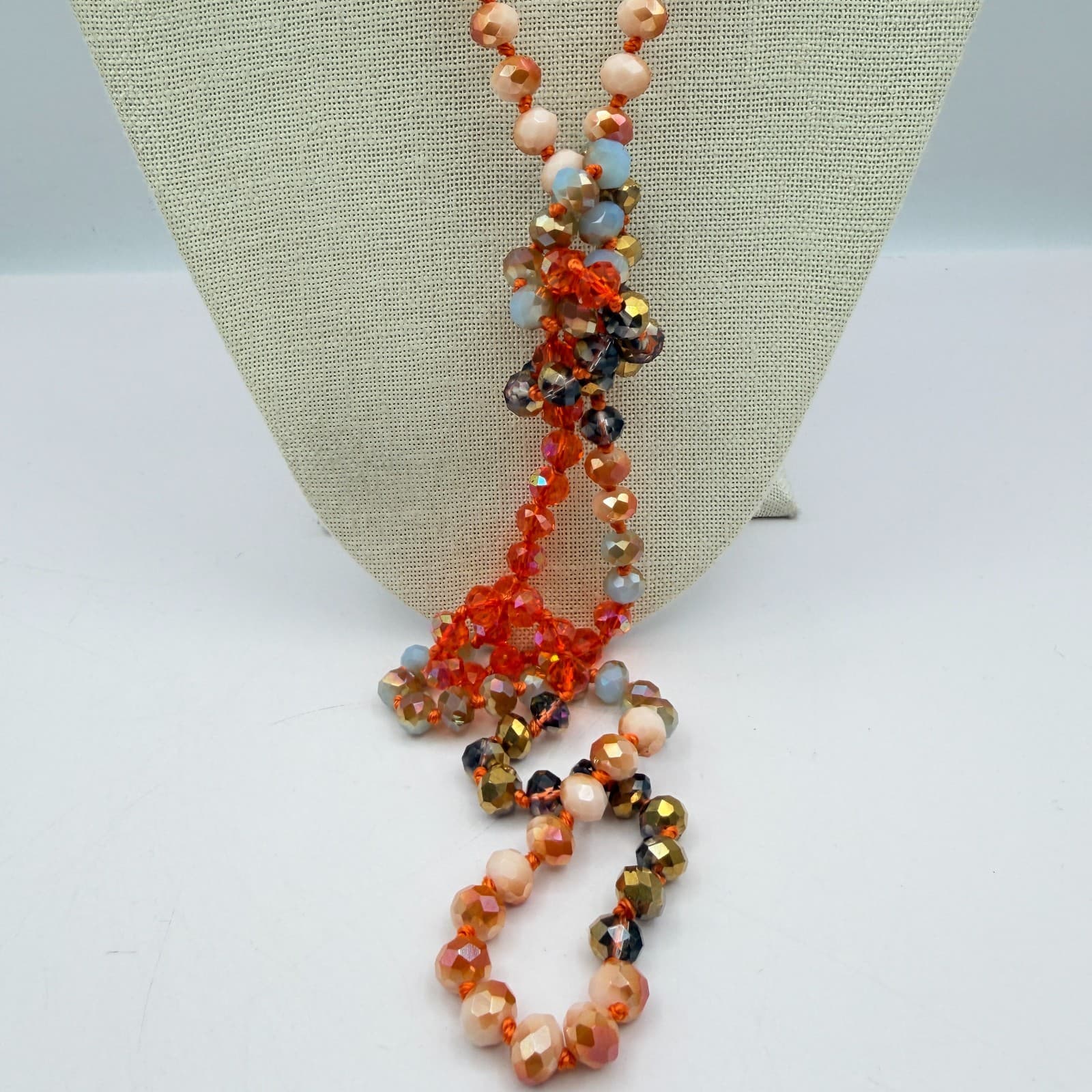 Vintage Y2K Beaded Lariat Necklace Boho Women's Classic Fashion Jewelry - Thumbnail 4