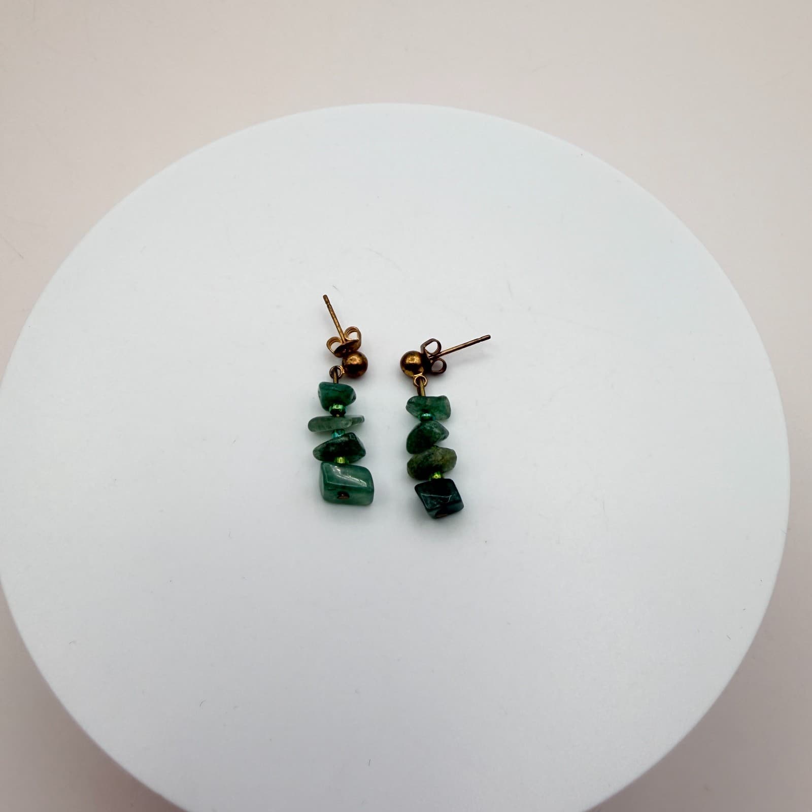 Vintage Y2K Glass Chip Beaded Necklace Earrings Set Boho Women's Classic Jewelry - Thumbnail 13