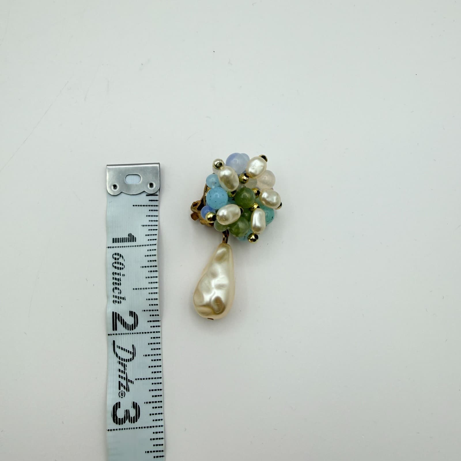 Vintage 90s Pink Glass Cluster Stud Earrings Set Faceted Beaded Women's Jewelry - Thumbnail 20