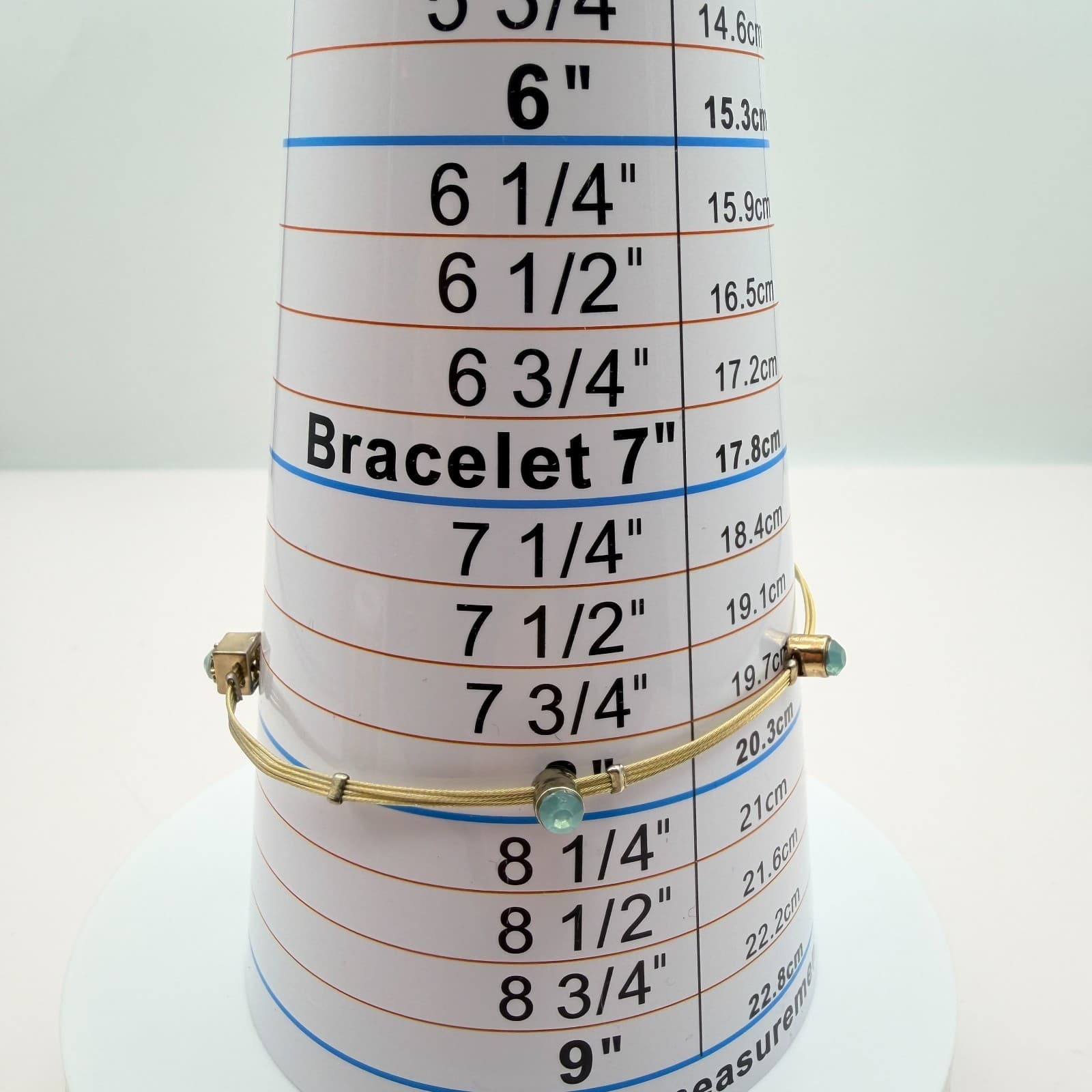 Vintage 90s Minimalist Gold Tone Bracelet Turquoise Bezel Set Stones Jewelry - Thumbnail 3