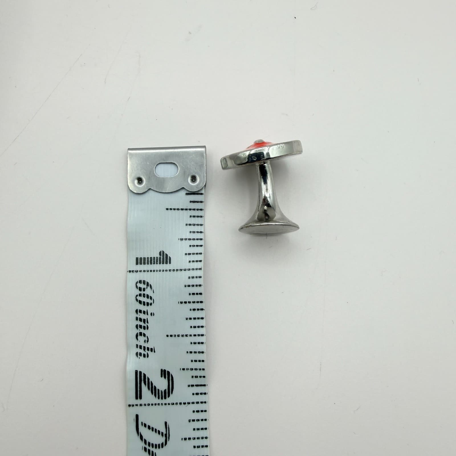 Vintage 90s Silver Tone Men Cufflink Stud Set Blue Red Enamel Jewelry - Thumbnail 13