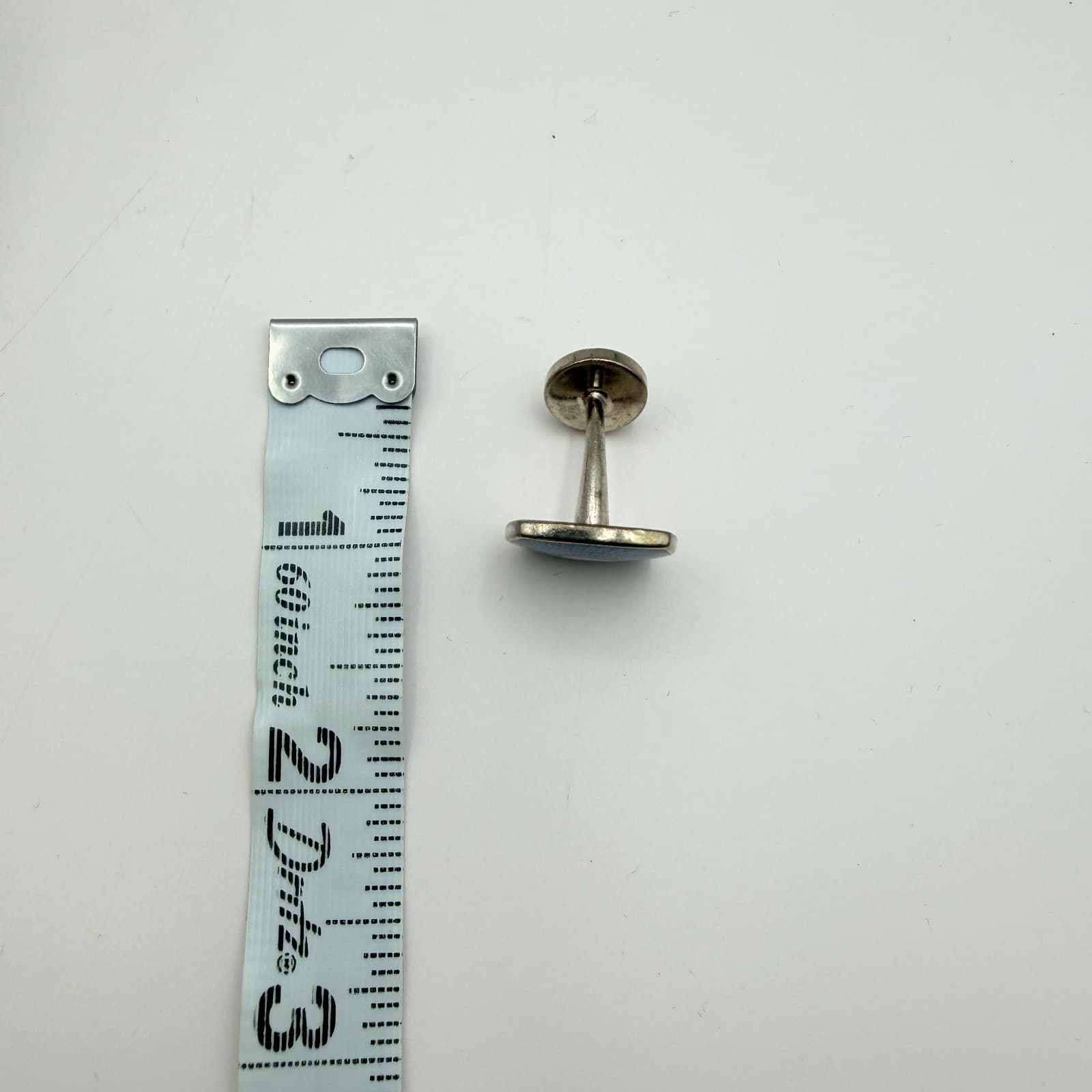 Vintage 90s Silver Tone Men Cufflink Stud Set Blue Red Enamel Jewelry - Thumbnail 14