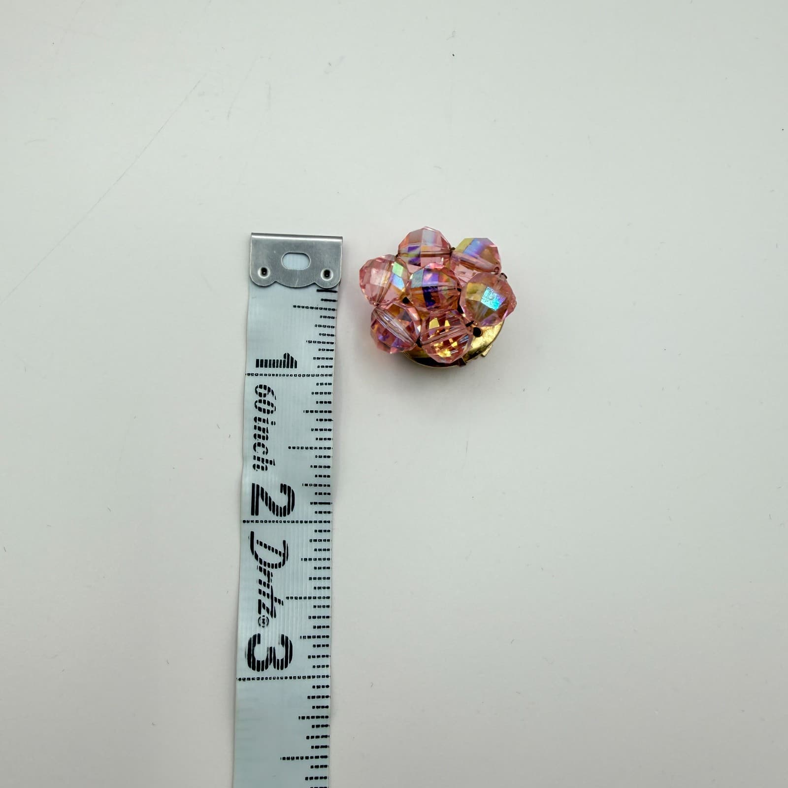 Vintage 90s Pink Glass Cluster Stud Earrings Set Faceted Beaded Women's Jewelry - Thumbnail 21