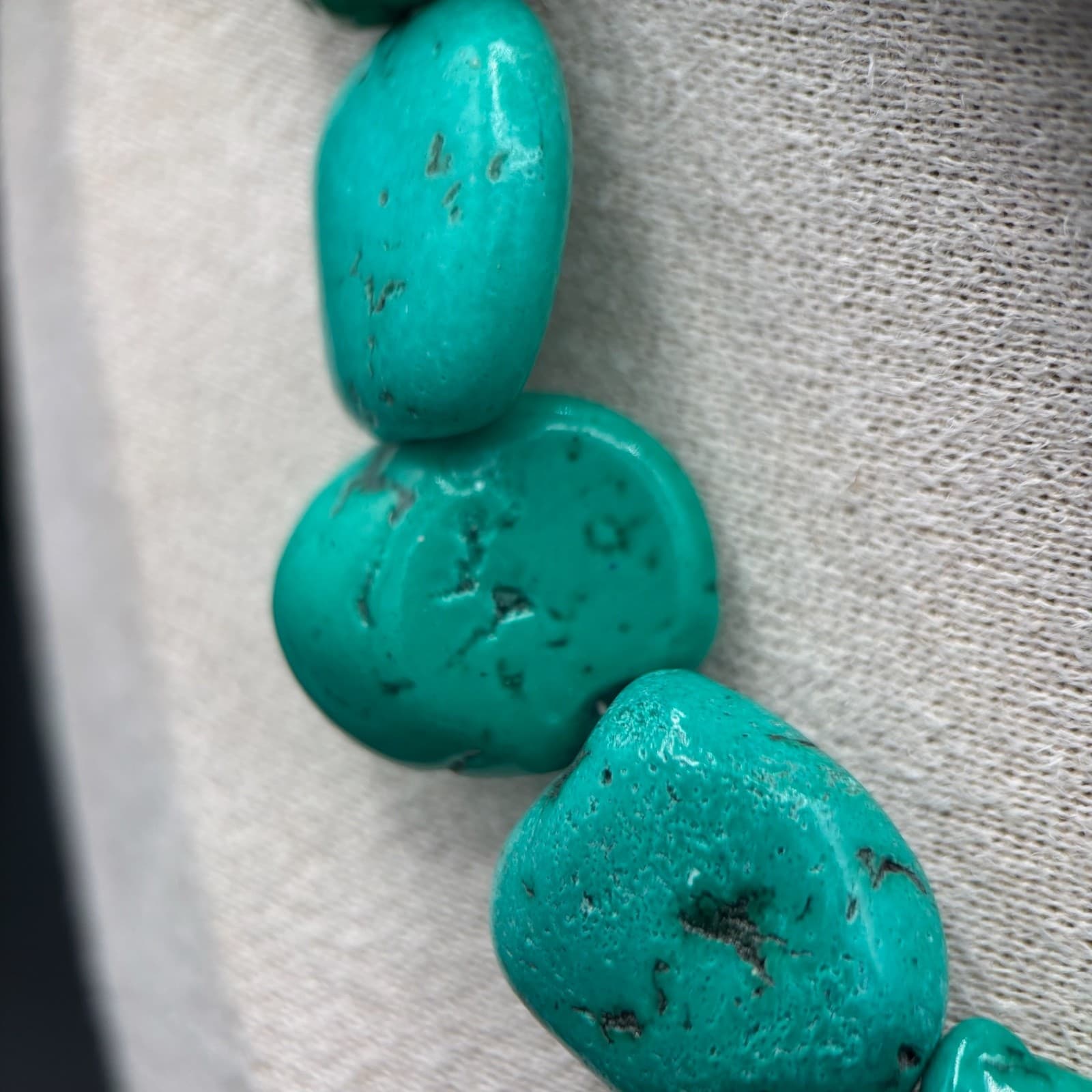 Vintage Tourtoise Gemstone Silver-Tone Chain Collectible Necklace - Size 16" Y2K - Thumbnail 4