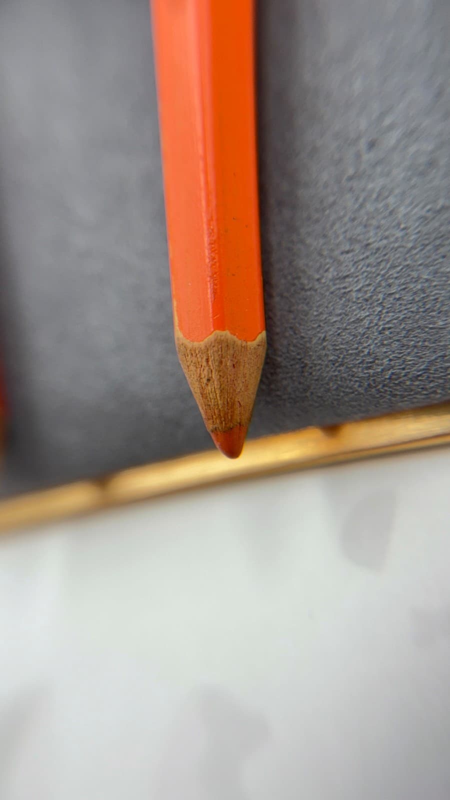 Vintage Miniature Upcycled Wooden Orange Coloring Pencils Dangle Hook Earrings - Thumbnail 6