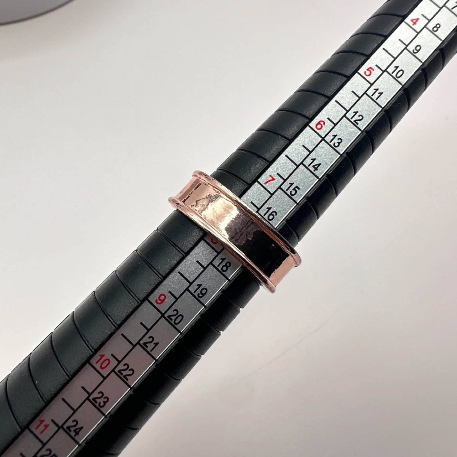 Vintage 90s Rose Gold Tone Resin Belt Buckle Fashion Ring Statement Jewelry - Thumbnail 7