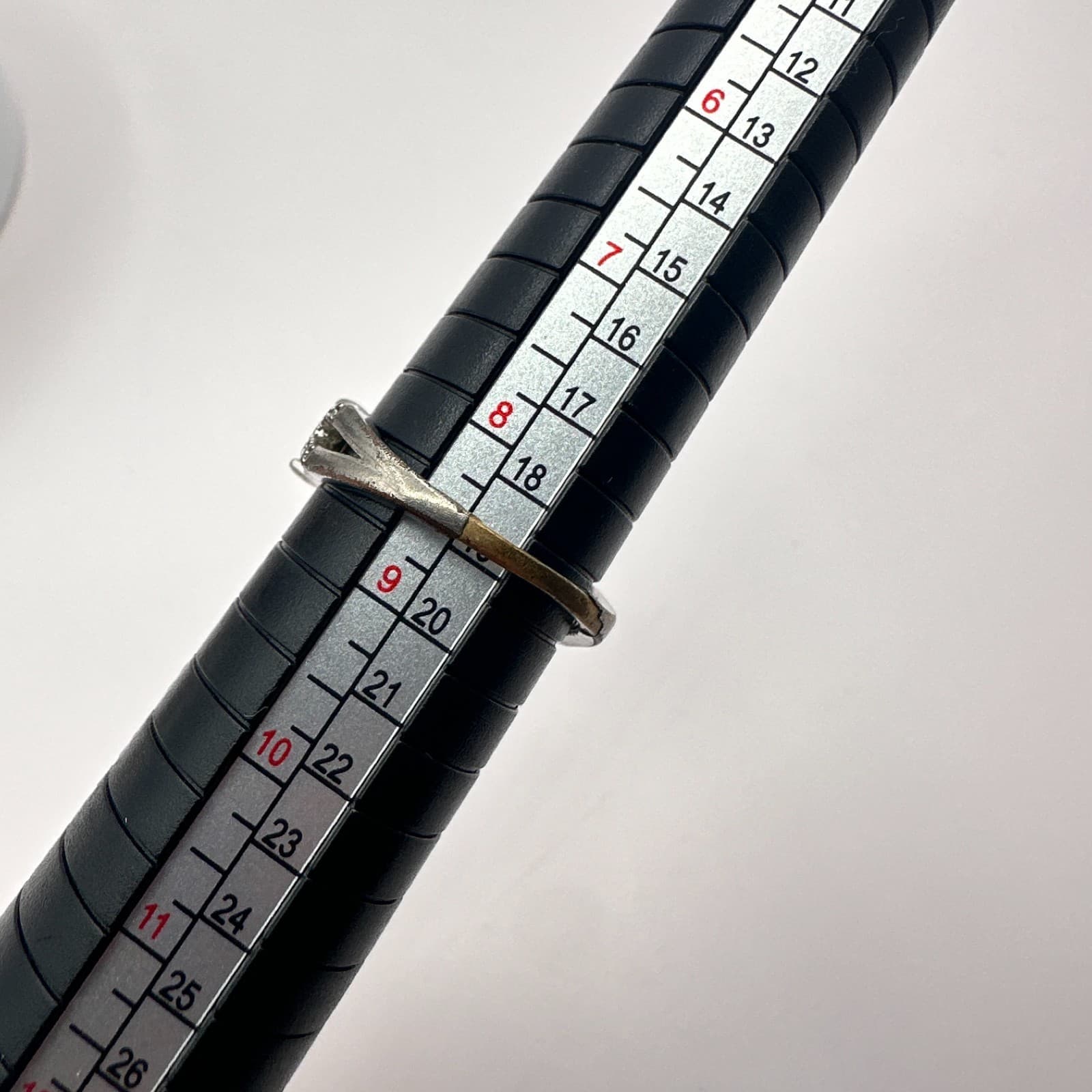 Vintage 90s Silver Tone Rdiant Cut Cubic Zirconia Statement Ring Classic Jewelry - Thumbnail 7