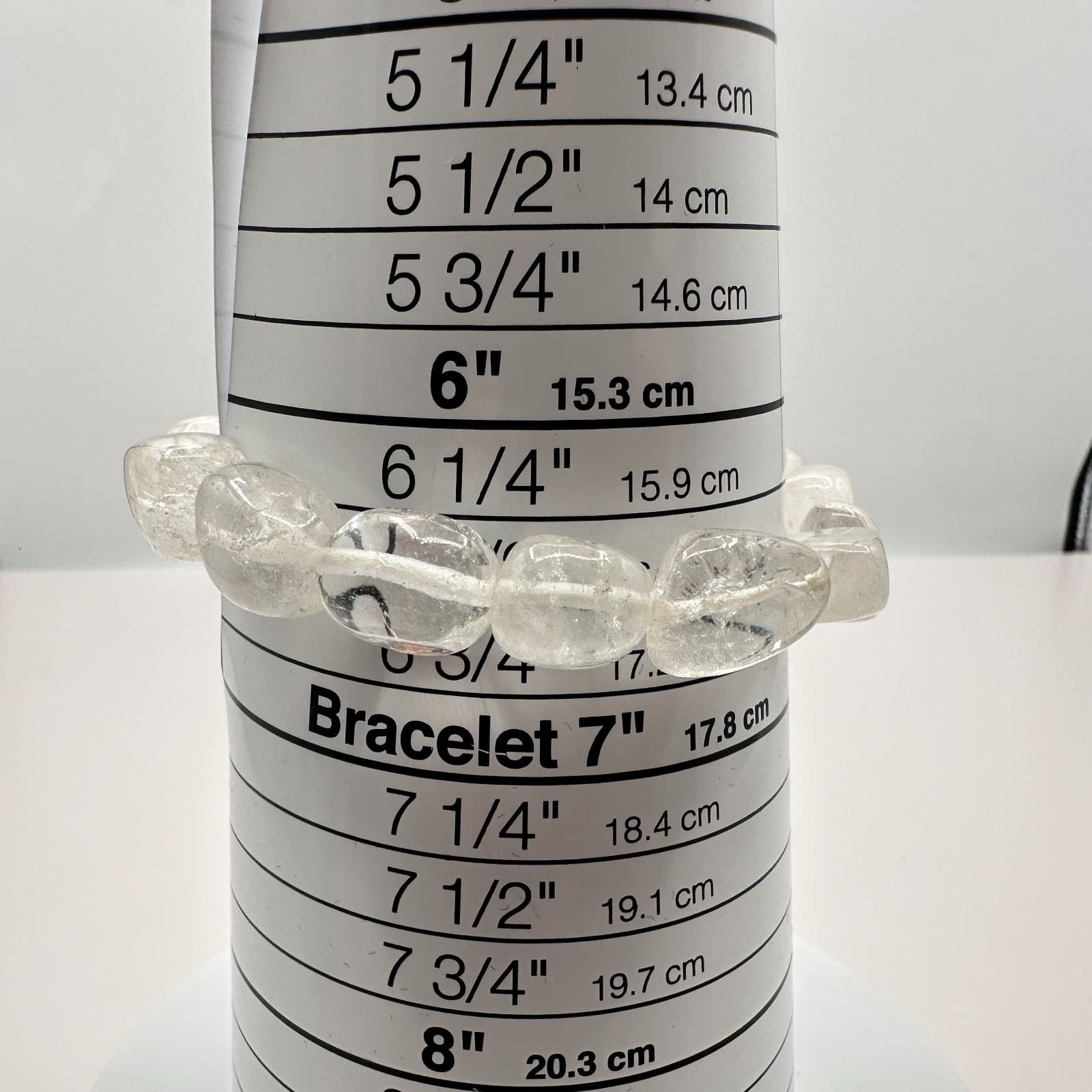 Vintage 80s Clear Quartz Tumbled Nugget Bracelet Holistic Healing Amulet Jewelry - Thumbnail 6