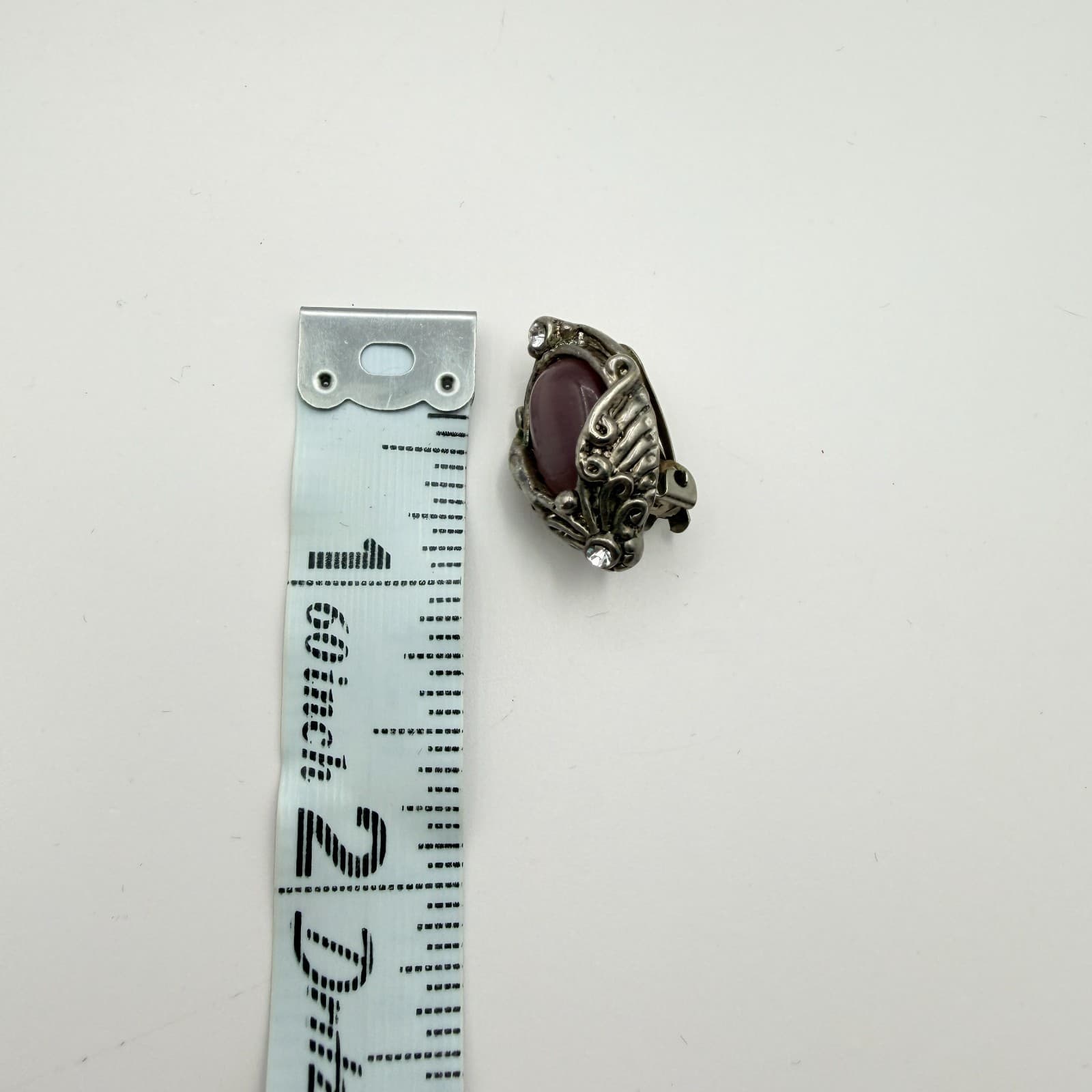 Vintage 90s Silver Tone Glass Rhinestone Earrings Set Women's Fashion Jewelry - Thumbnail 18