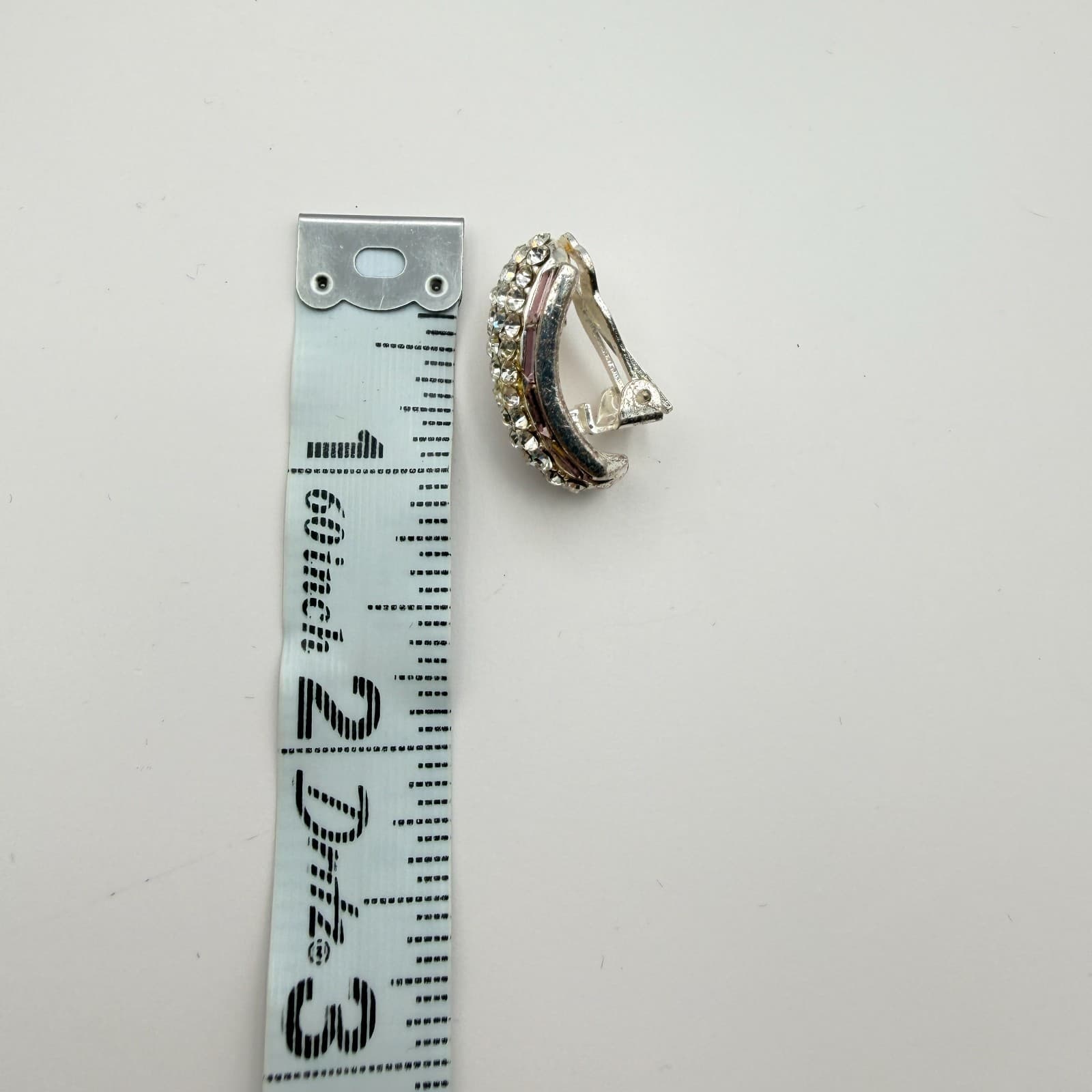 Vintage 90s Silver Tone Glass Rhinestone Earrings Set Women's Fashion Jewelry - Thumbnail 16