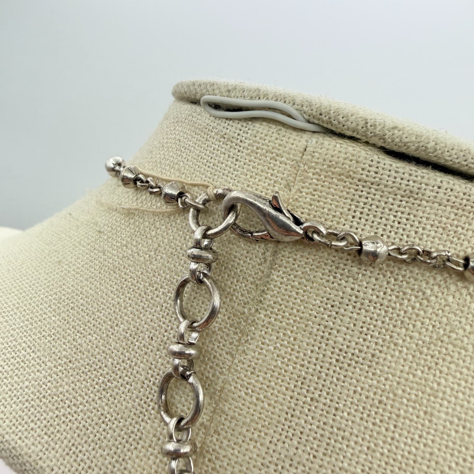 Vintage 90s Silver Tone Sunburst Medallion Pendant Necklace Boho Fashion Jewelry - Thumbnail 7