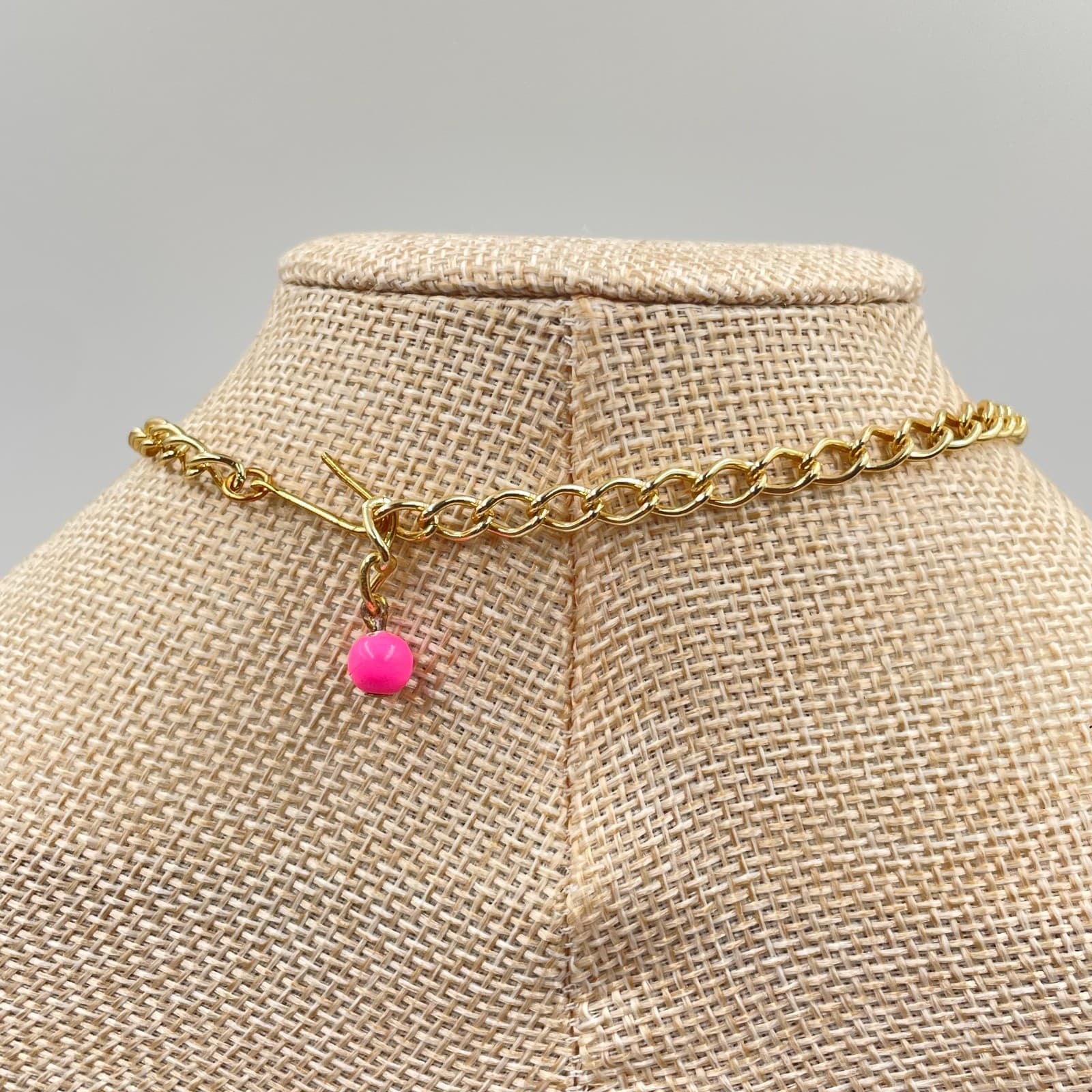 Vintage Bohemian Gold-Tone Chain Neon-Colored Tassels Charm Pendant Necklace - Thumbnail 6