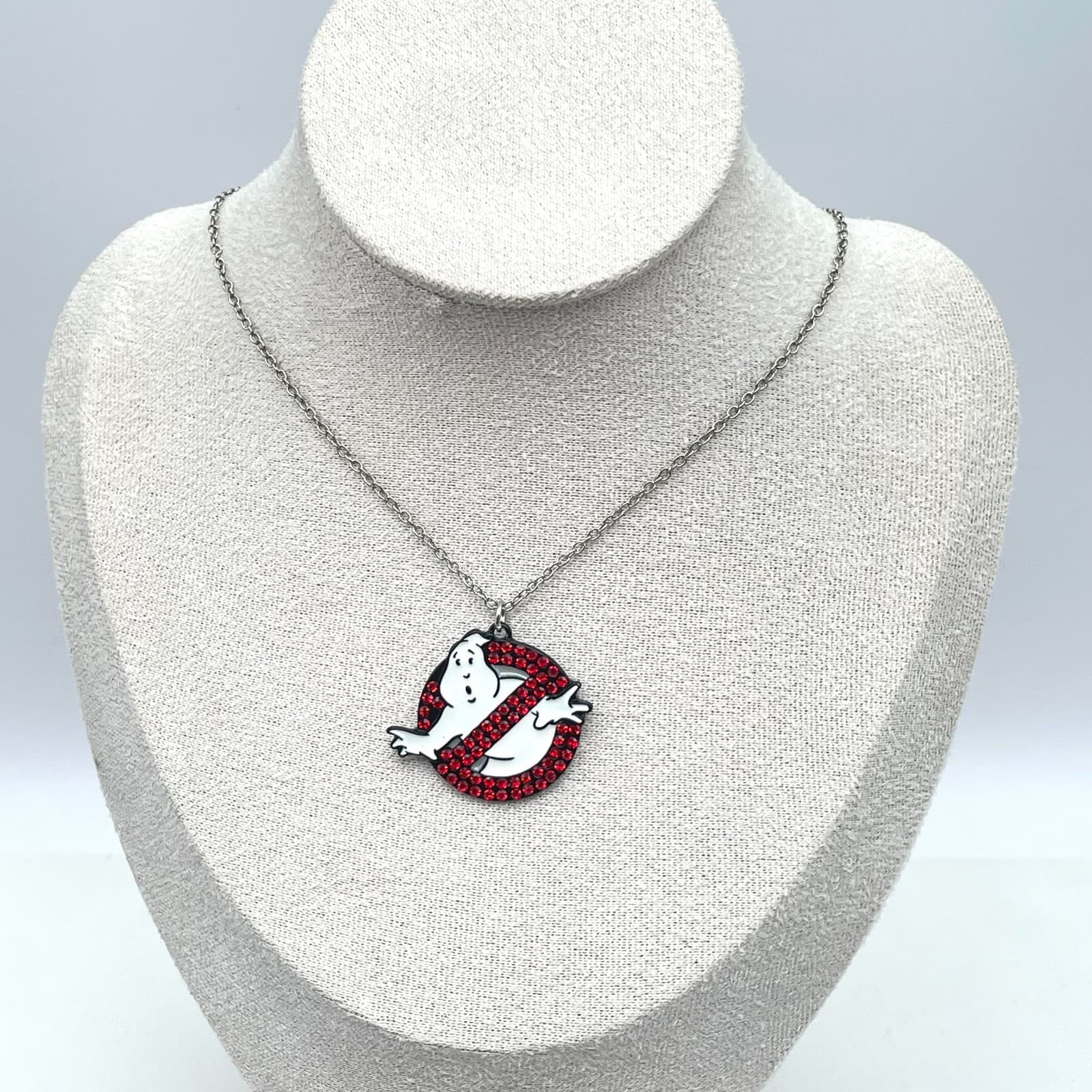 Vintage Ghostbusters "No Ghost" Pendant Necklace Collectors Movie Merch - Thumbnail 2