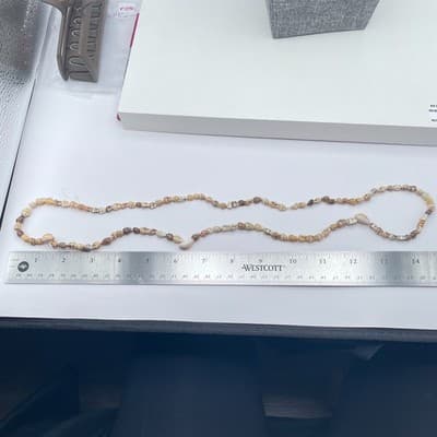 Vintage Cream Assorted Nassa Cowrie Seashells Beaded Double Stranded Necklace - Thumbnail 2