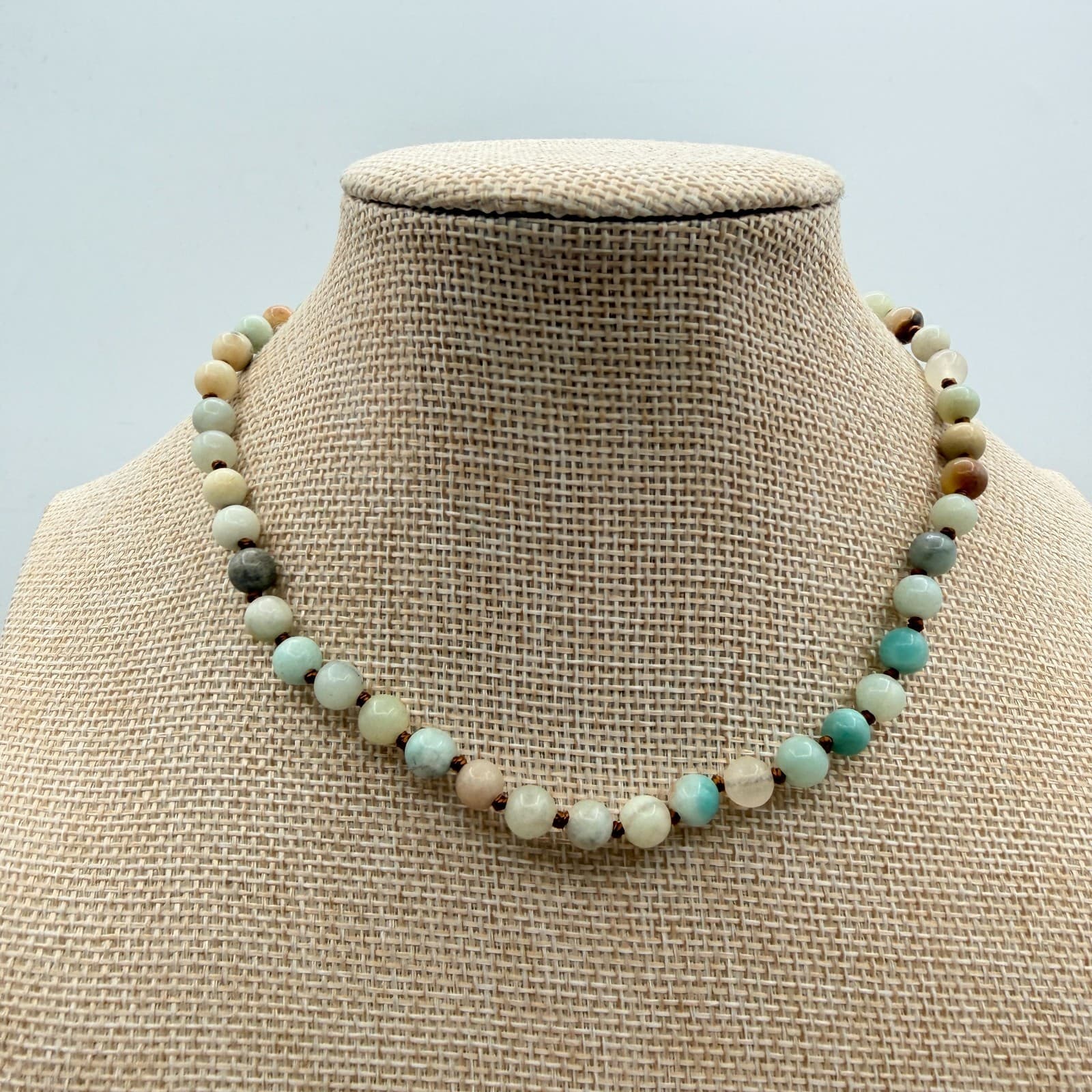 Vintage Y2K Gold Tone Beaded Knotted Necklace Women's Classic Fashion Jewelry - Thumbnail 5