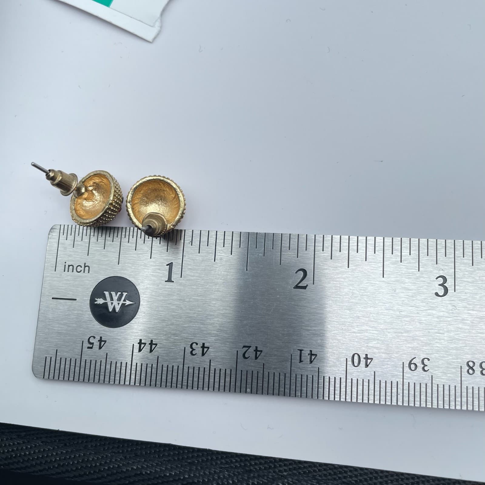 Vintage 90s USA Flag Heart & Stud Gold Tone Earrings Set Women's Classic Jewelry - Thumbnail 11