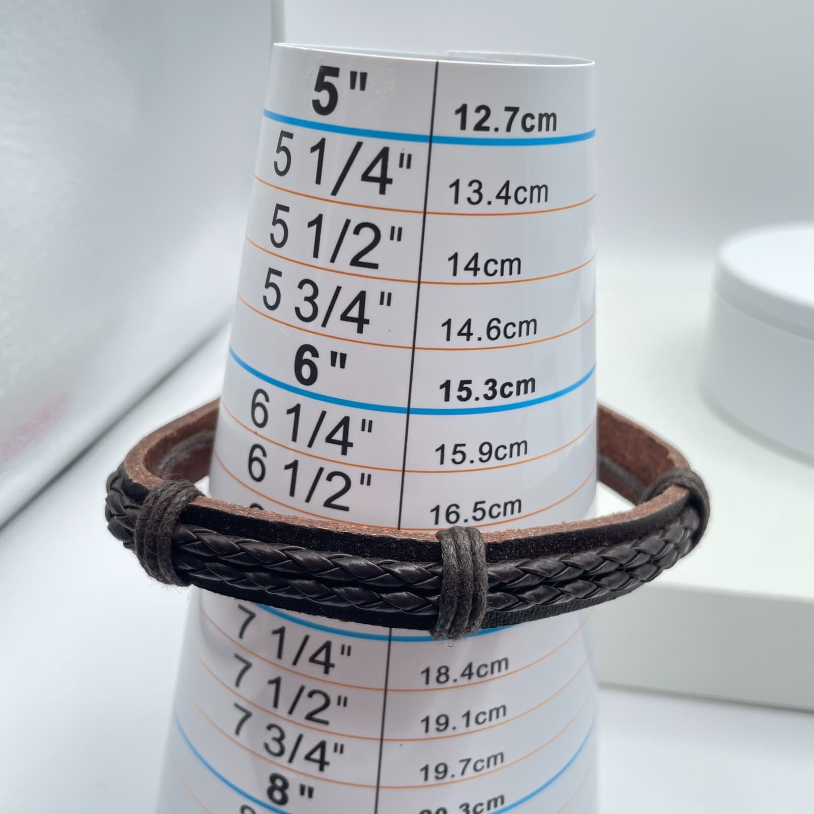 Contemporary Rustic Adjustable Brown Leather Braided Cords Slip Tie Bracelet - Thumbnail 4