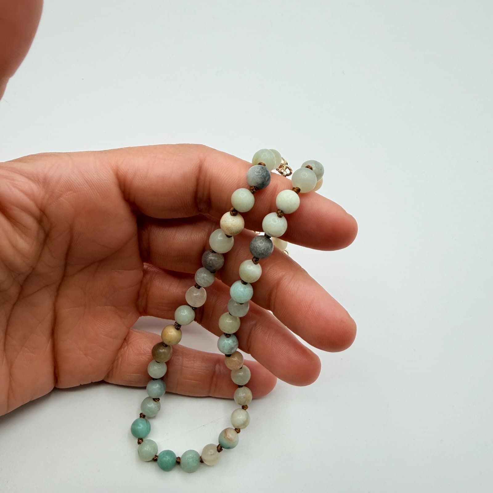 Vintage Y2K Gold Tone Beaded Knotted Necklace Women's Classic Fashion Jewelry - Thumbnail 6