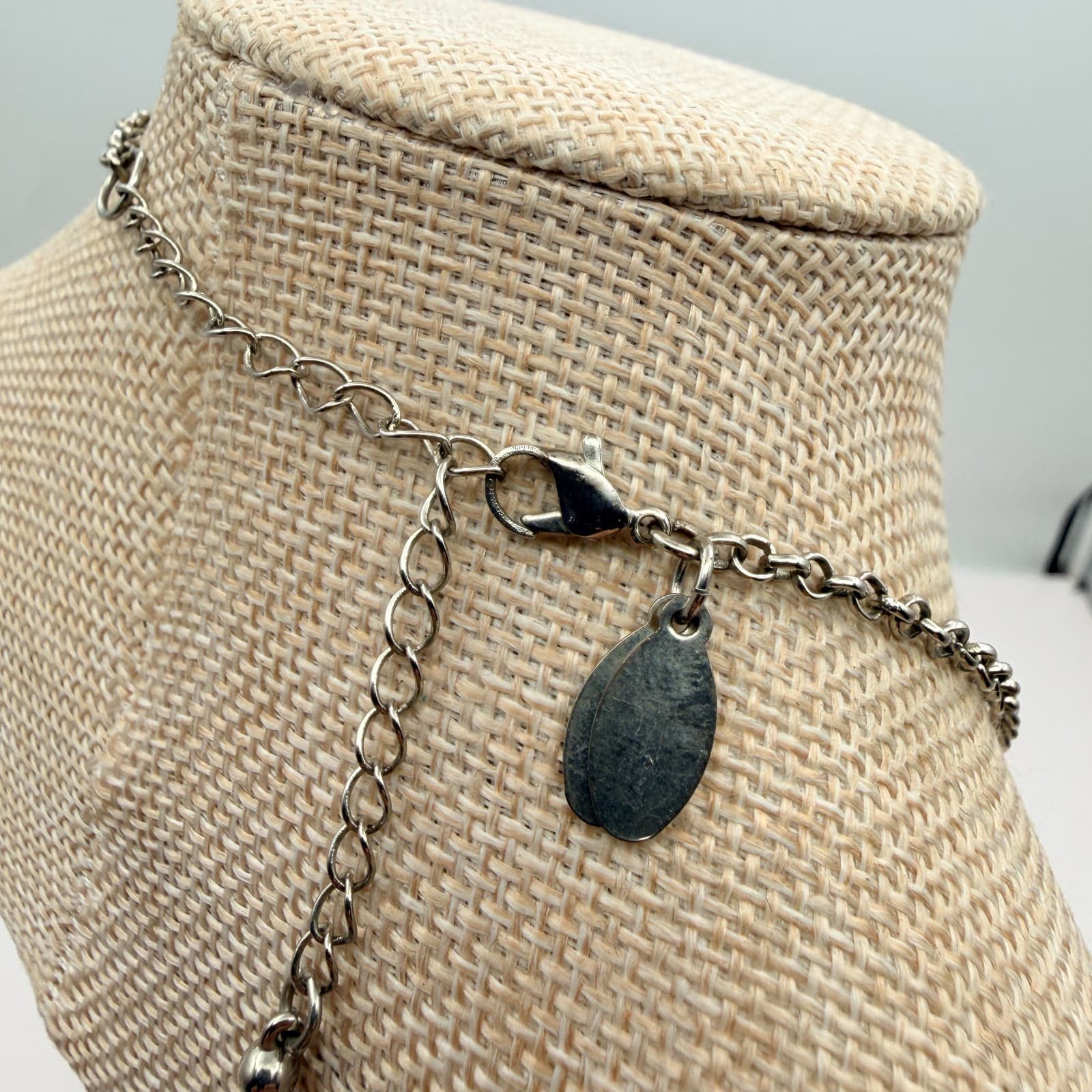 Vintage 90s Silver Tone Spike Fringe Statement Necklace Women's Classic Jewelry - Thumbnail 10