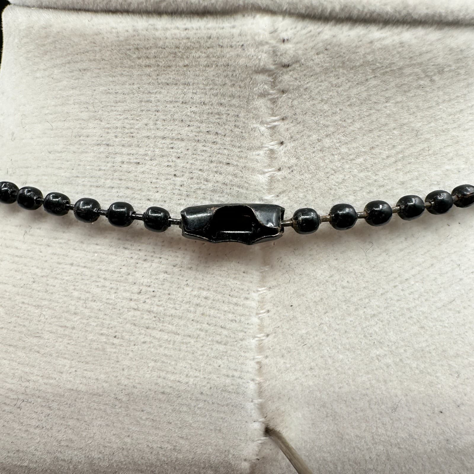 VTG 90s Paris Rose Pendant Necklace Wood Block Ball Chain Brown Glitter Boho - Thumbnail 9