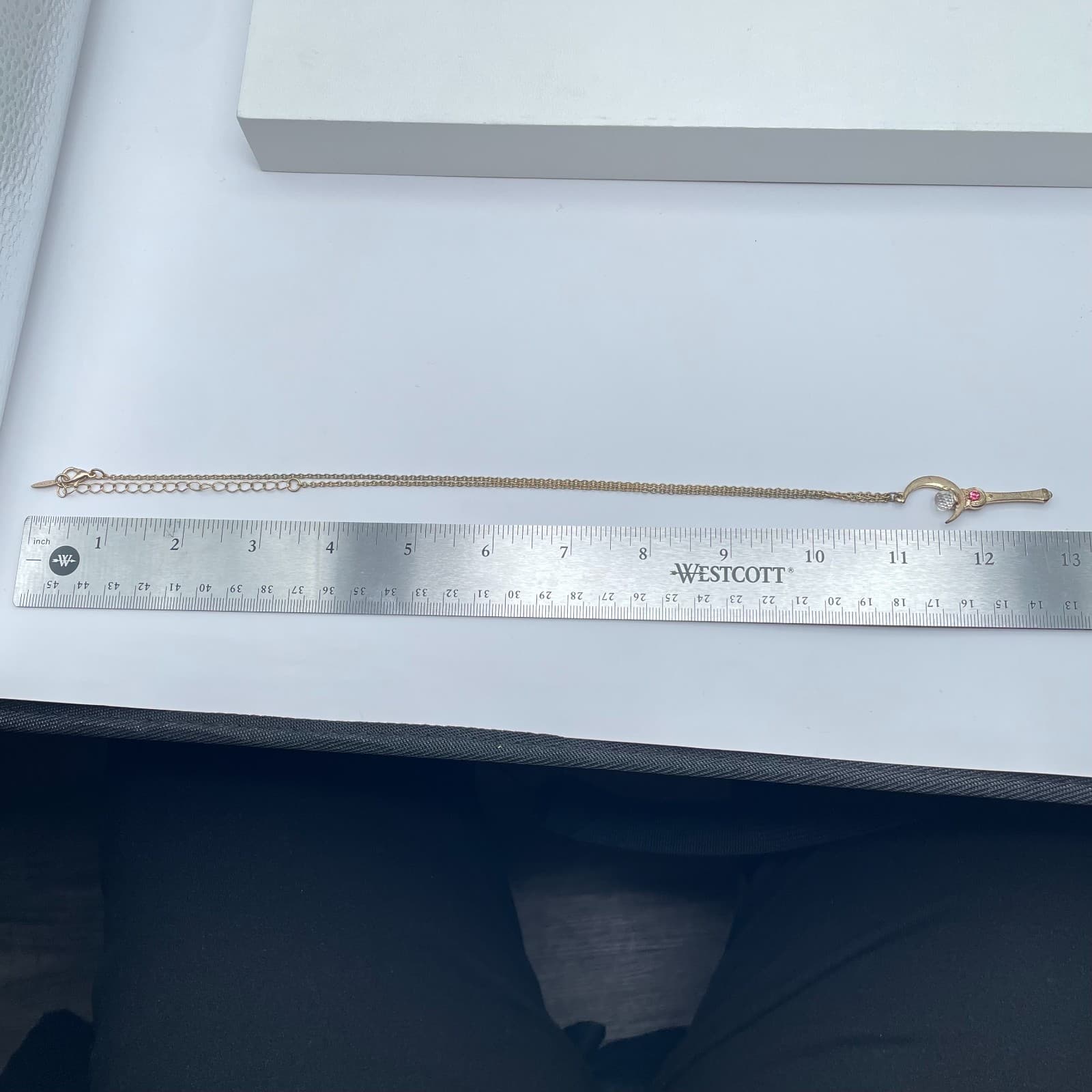 Sailor Moon Moon Stick Crystal Pendant Necklace 90s Vintage Collectible - Thumbnail 3