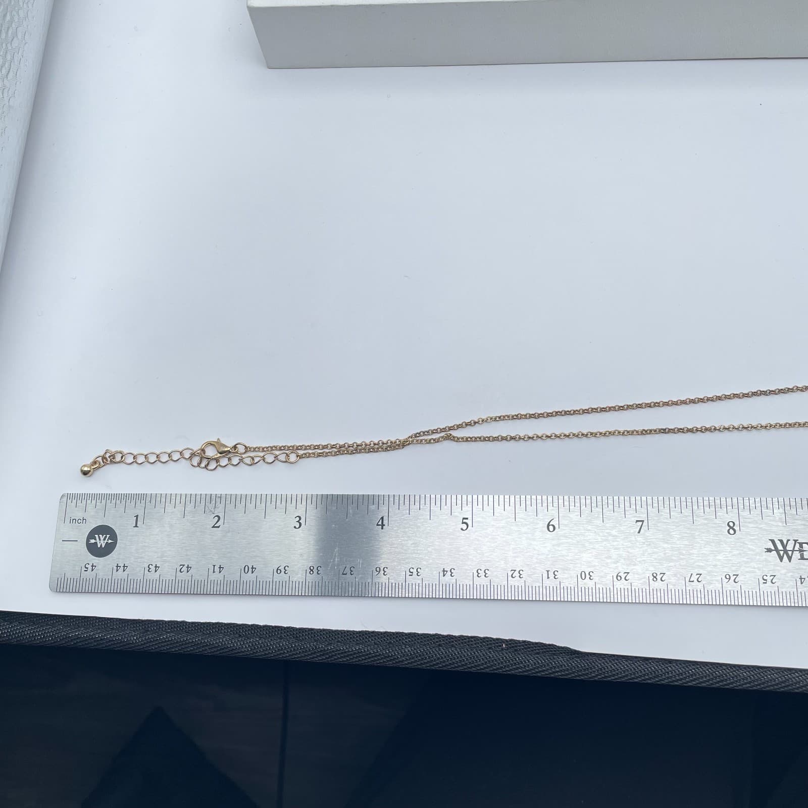 Bohemian Necklace Two-Tone Rolo Link Chain Spikes Fringe Ladder Pendant Lobster - Thumbnail 10