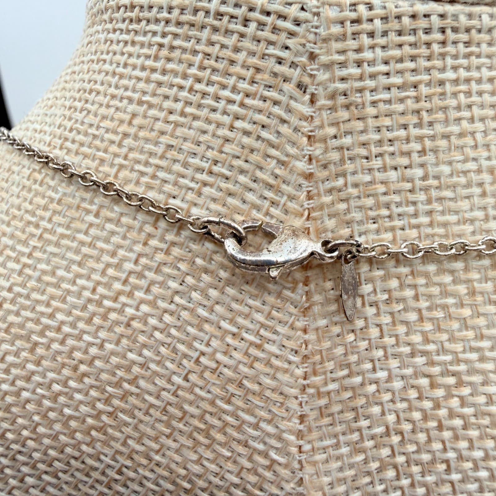 VTG Y2K Silver Tone Faux Pearl Purple Floral Teardrop Pendant Necklace Jewelry - Thumbnail 7