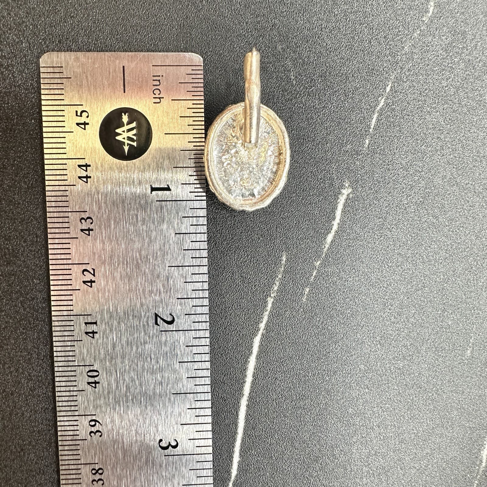 Vintage Mother-of-Pearl Mosaic Oval Earrings Silver Tone Boho Art Deco - Thumbnail 6