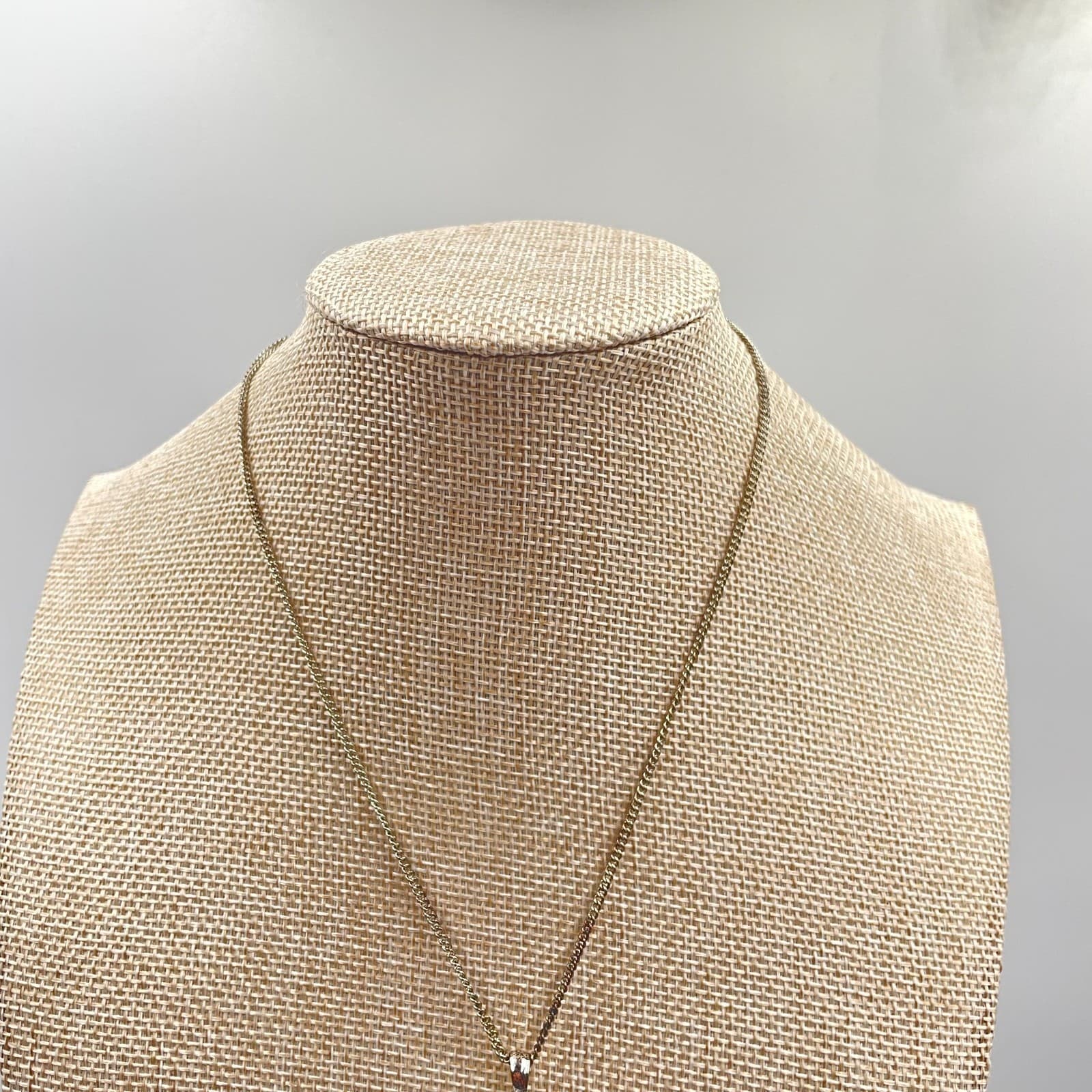 Adjustable Silver-Tone Curb Chain Rhinestone Pave Teddy Bear Pendant Necklace - Image 1