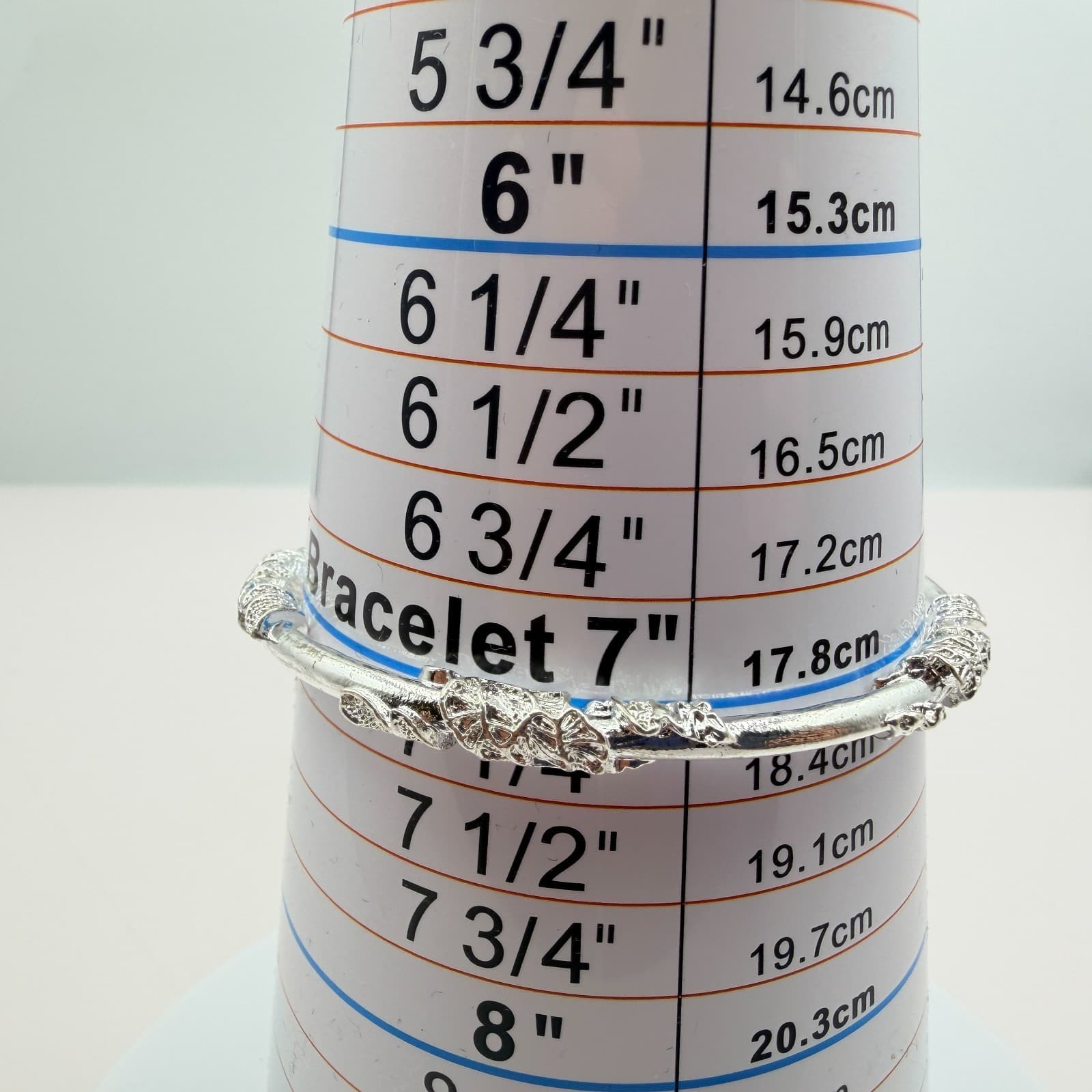 Vintage Y2K Silver Tone Textured Bangle Bracelet Women's Classic Jewelry - Thumbnail 10