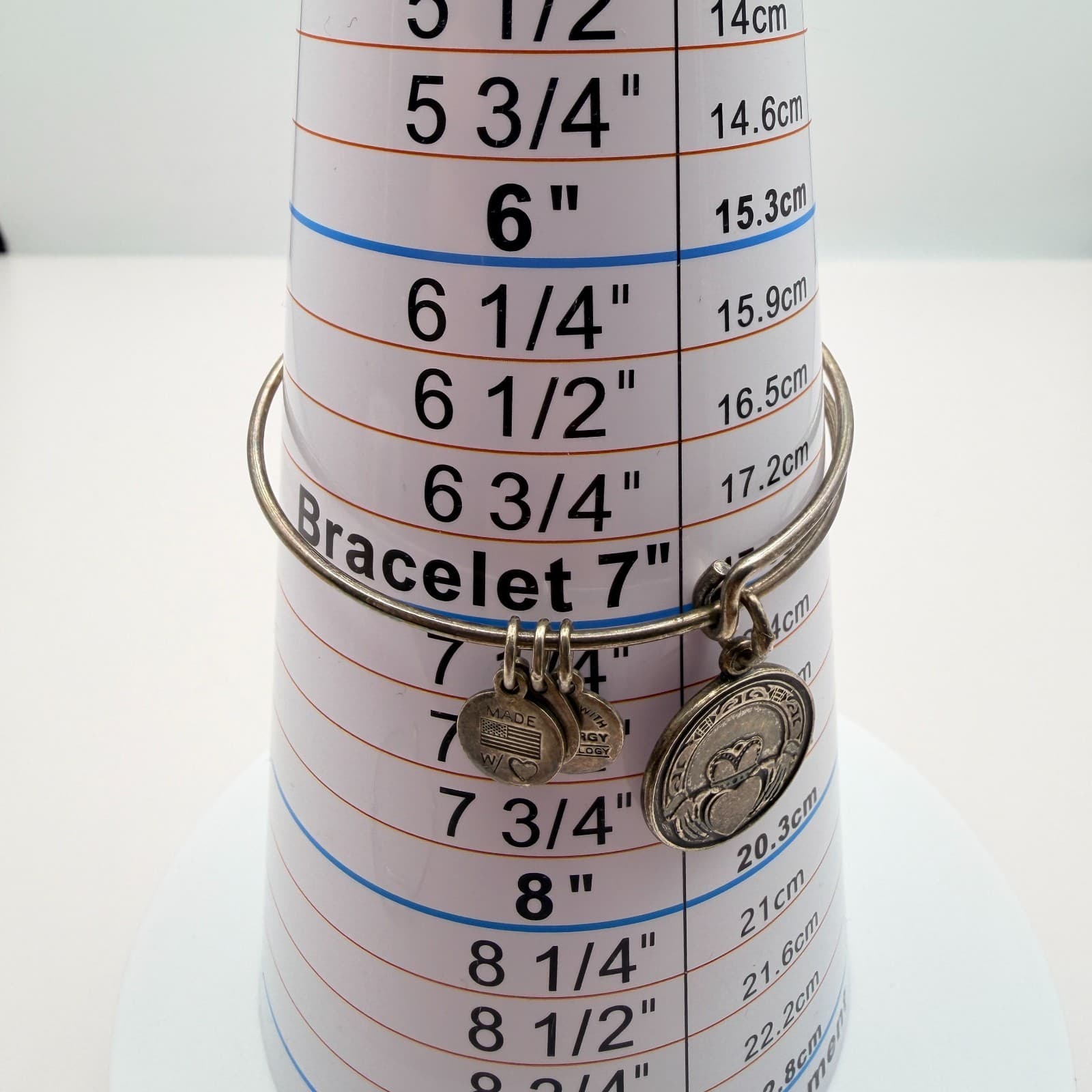 Vintage Y2K Bronze Tone Charm Bangle Bracelet Boho Women's Classic Jewelry - Thumbnail 9