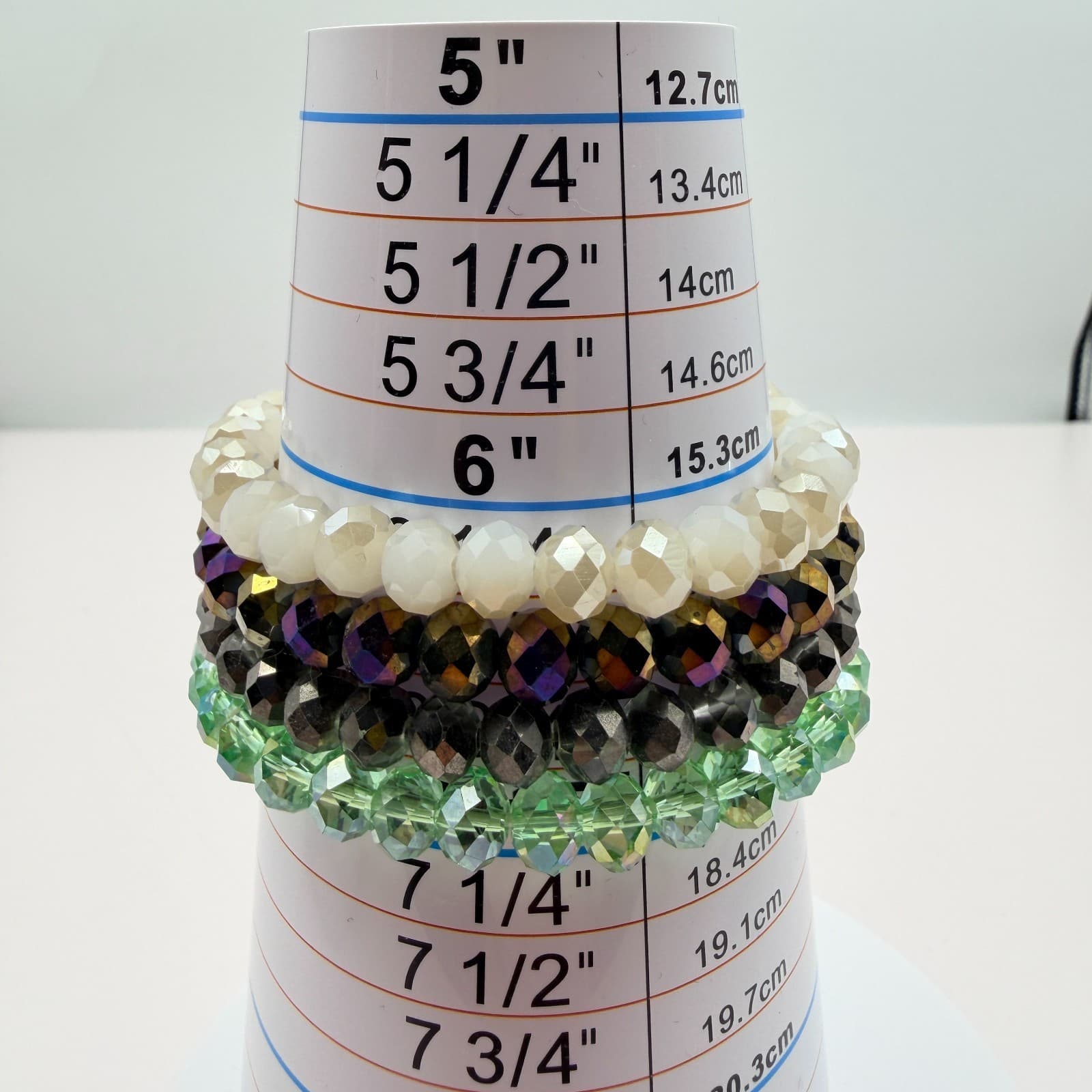 Vintage Y2K Erimish Silver Tone Colorfull Stretch Beaded Bracelet 4pc Jewelry - Thumbnail 11